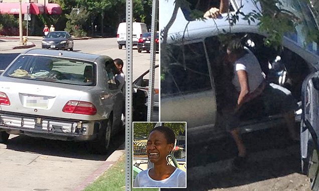 EXCLUSIVE: ** NO USA TV AND NO USA WEB ** MINIMUM FEE FOR PRINT **FILE PHOTO**Django Unchained" actress Danielle Watts and boyfriend  photos in car shed more light on police harassment claims