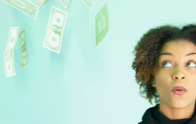 Black woman and money