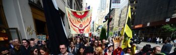 Occupy Wall Street participants march do