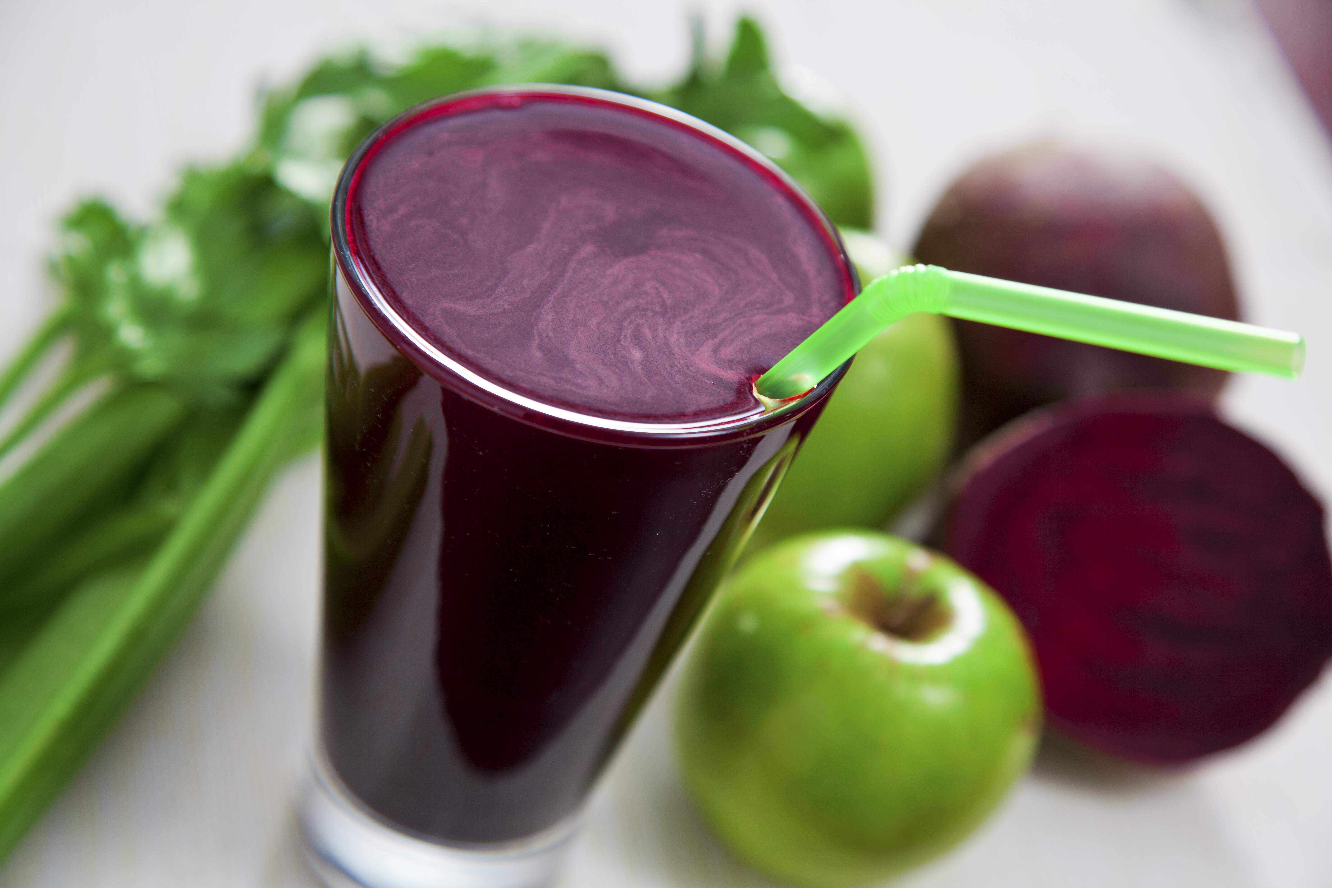 Beetroot, apple and celery juice