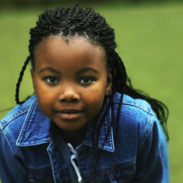 portrait of a girl smiling