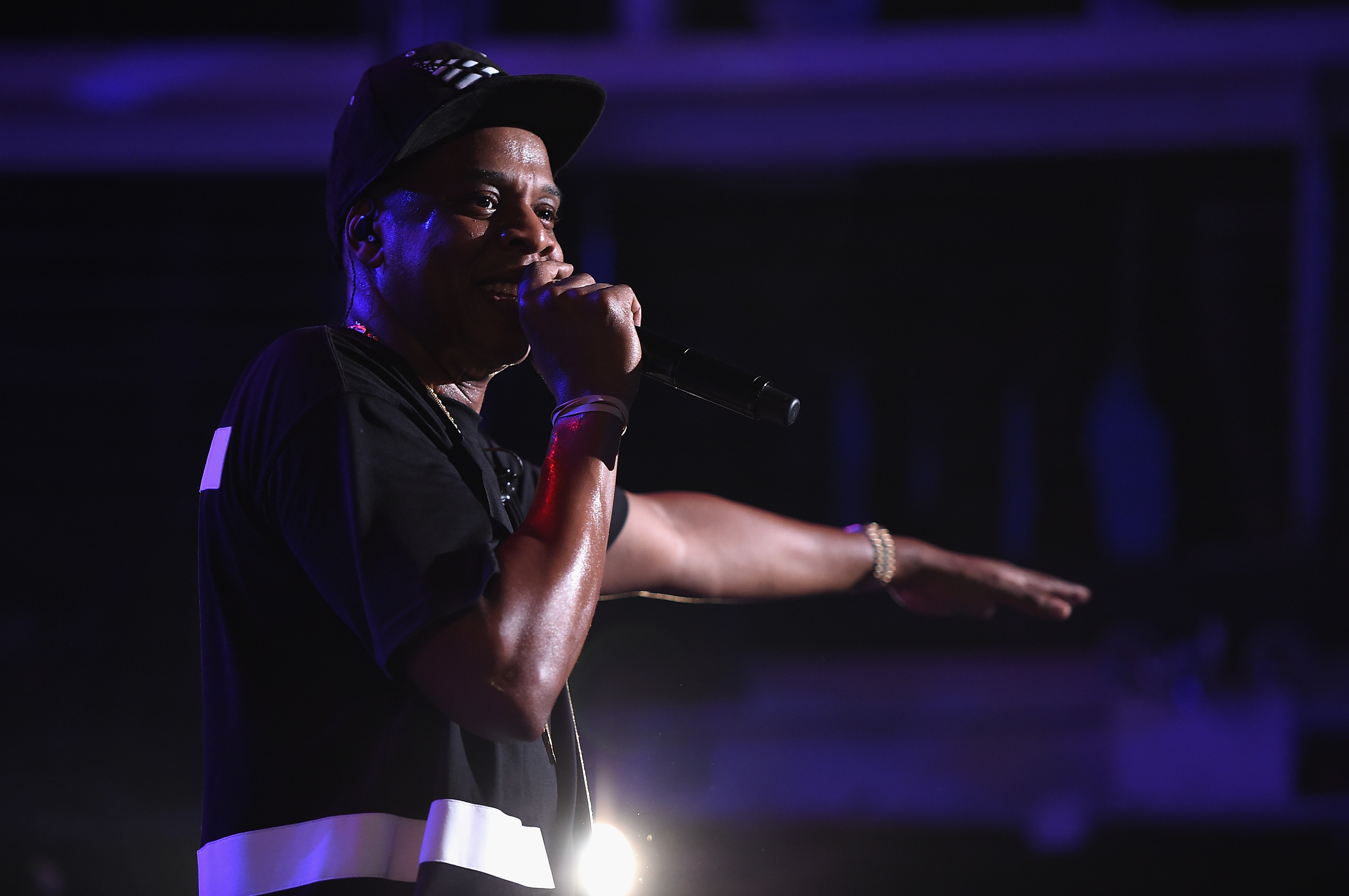Jay-Z performs during TIDAL X Jay-Z B-Sides in NYC May 16