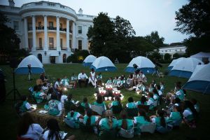 President, First Lady Host Girls Scouts At First-Ever White House Campout