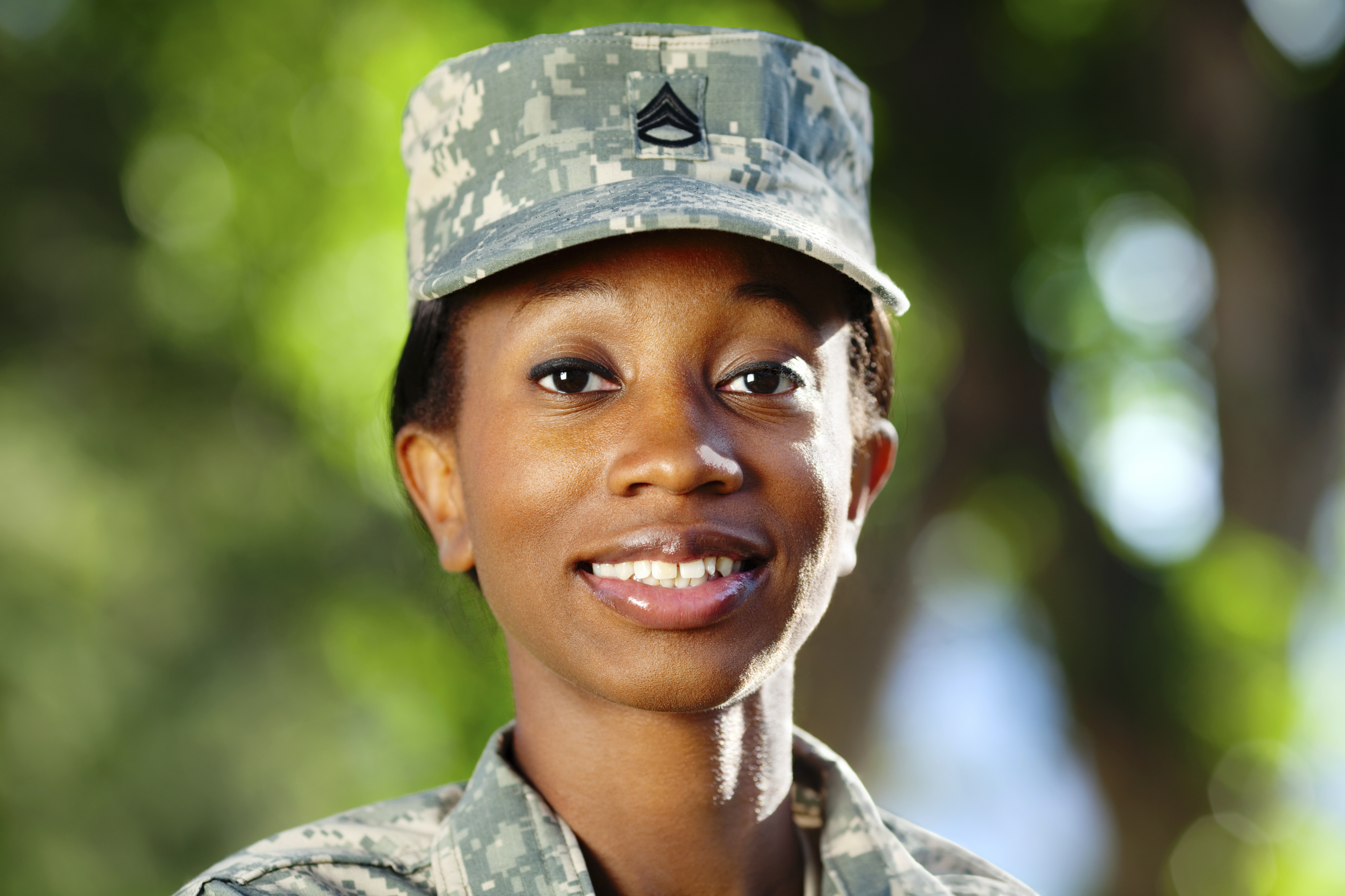 Female African American Soldier Series: Outdoor Portrait