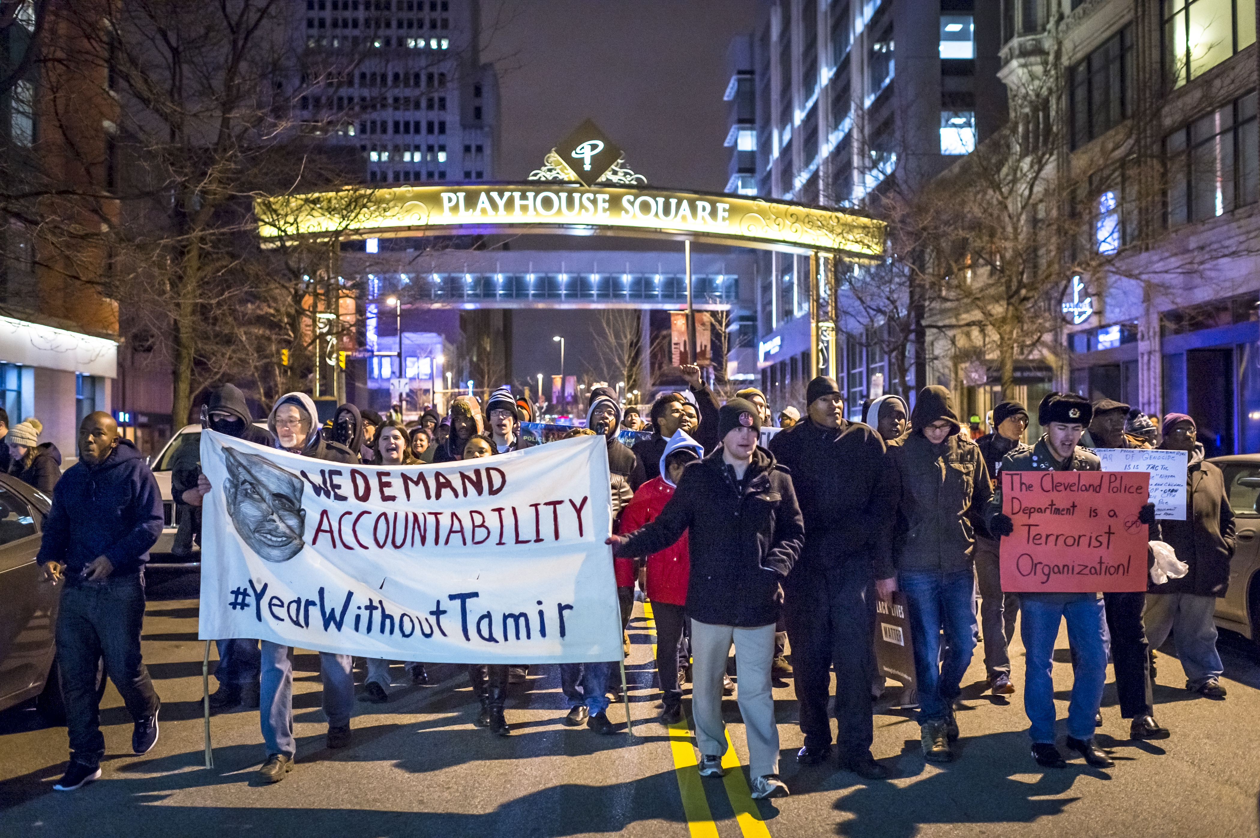 Clevelanders Protest Grand Jury Decision Not To Indict Cops In Tamir Rice Shooting