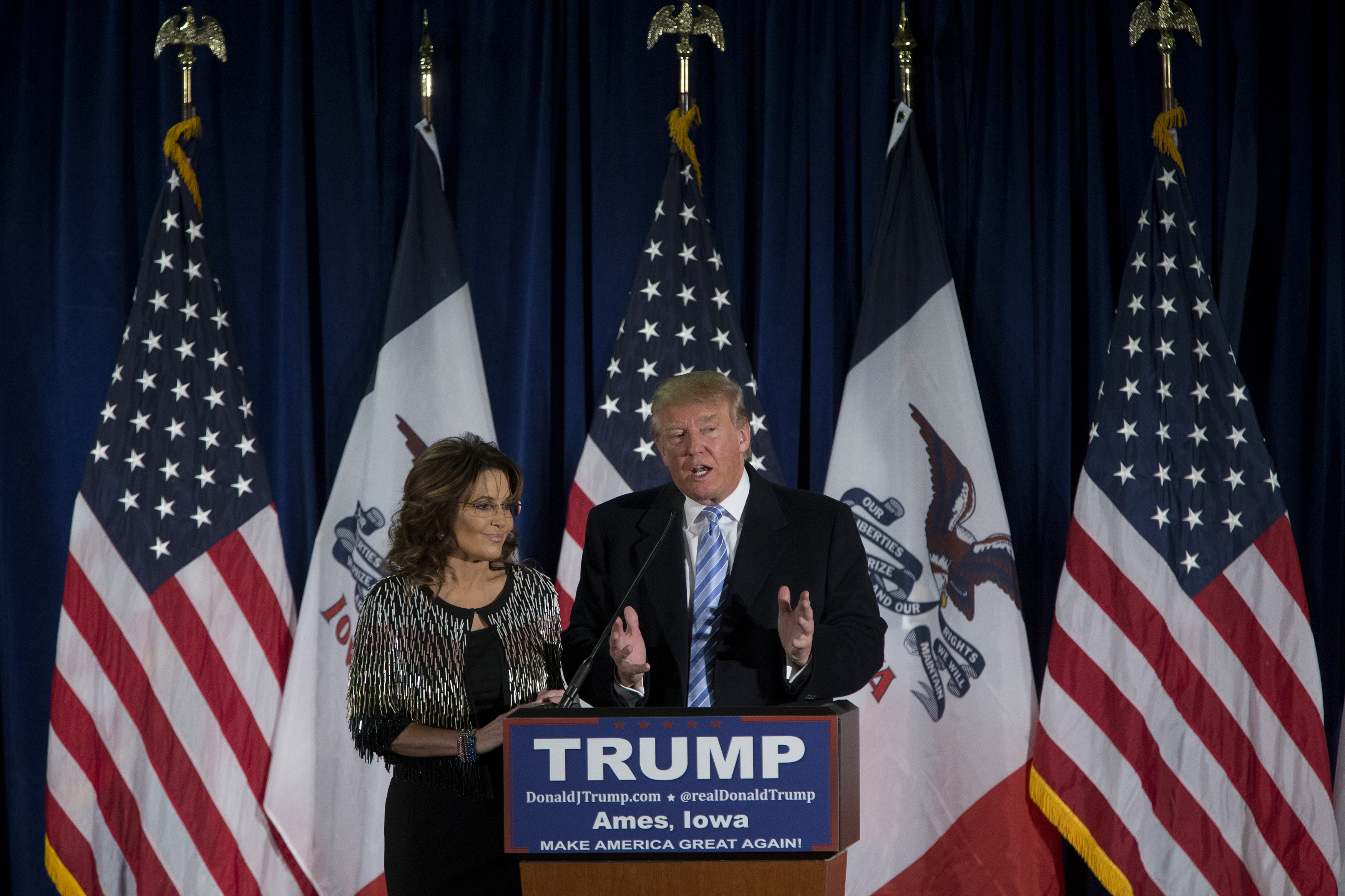 Donald Trump Makes Campaign Swing Through Iowa