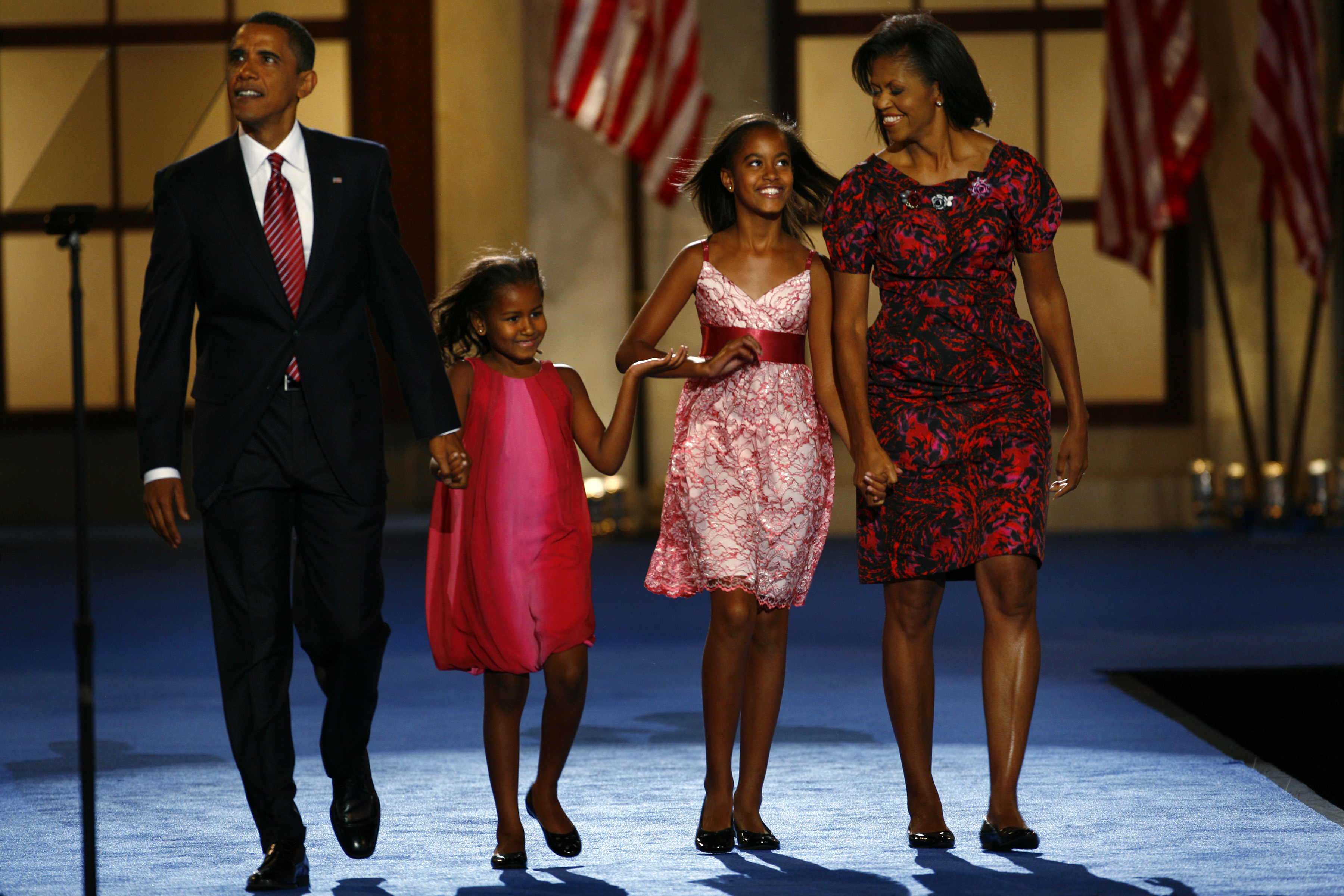 DENVER, CO  AUGUST 28, 2008 Democratic presidential nominee Barack Obama is joined on stage by his