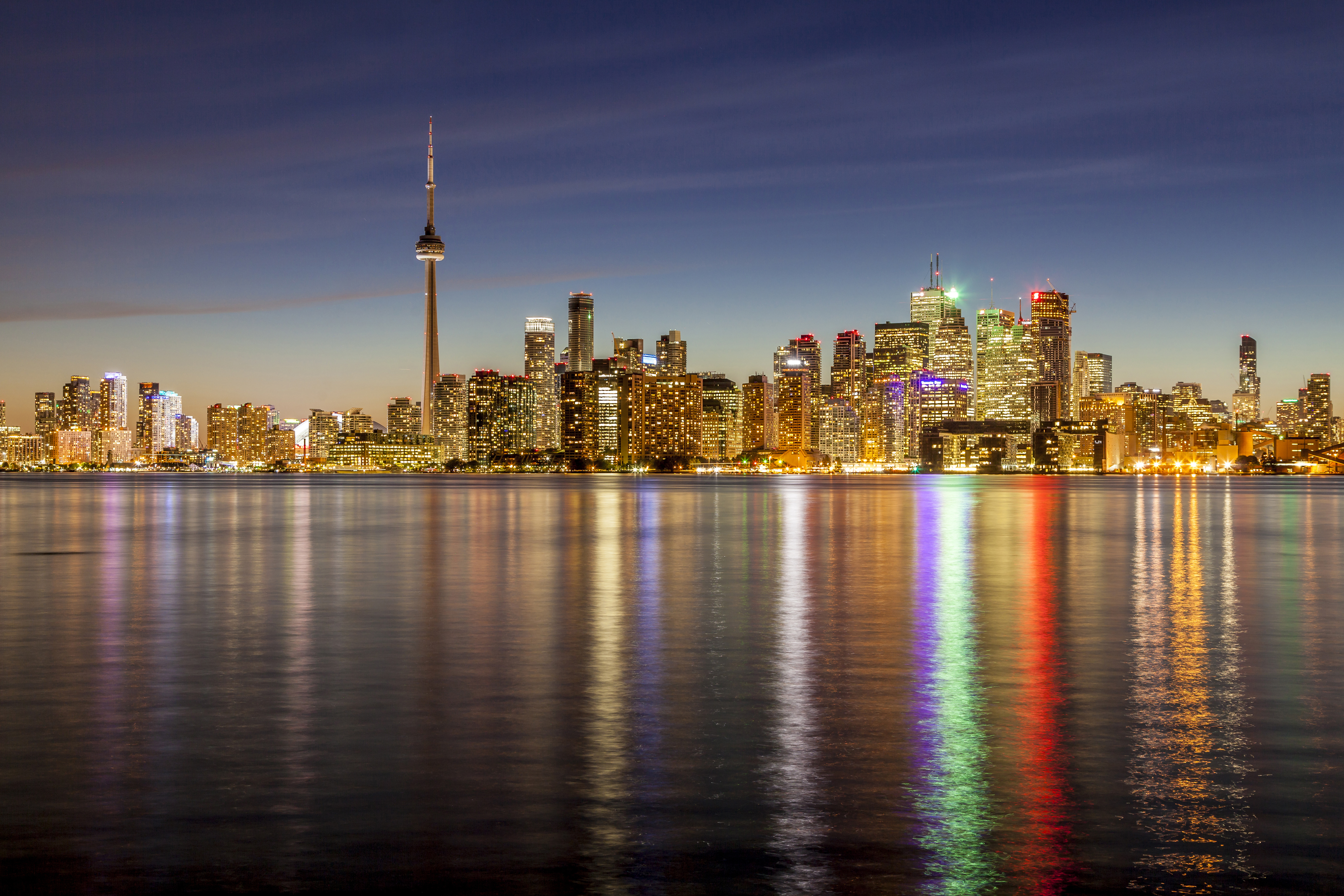 Toronto, Ontario skyline as seen from Algonquin Island - one of the Toronto Islands