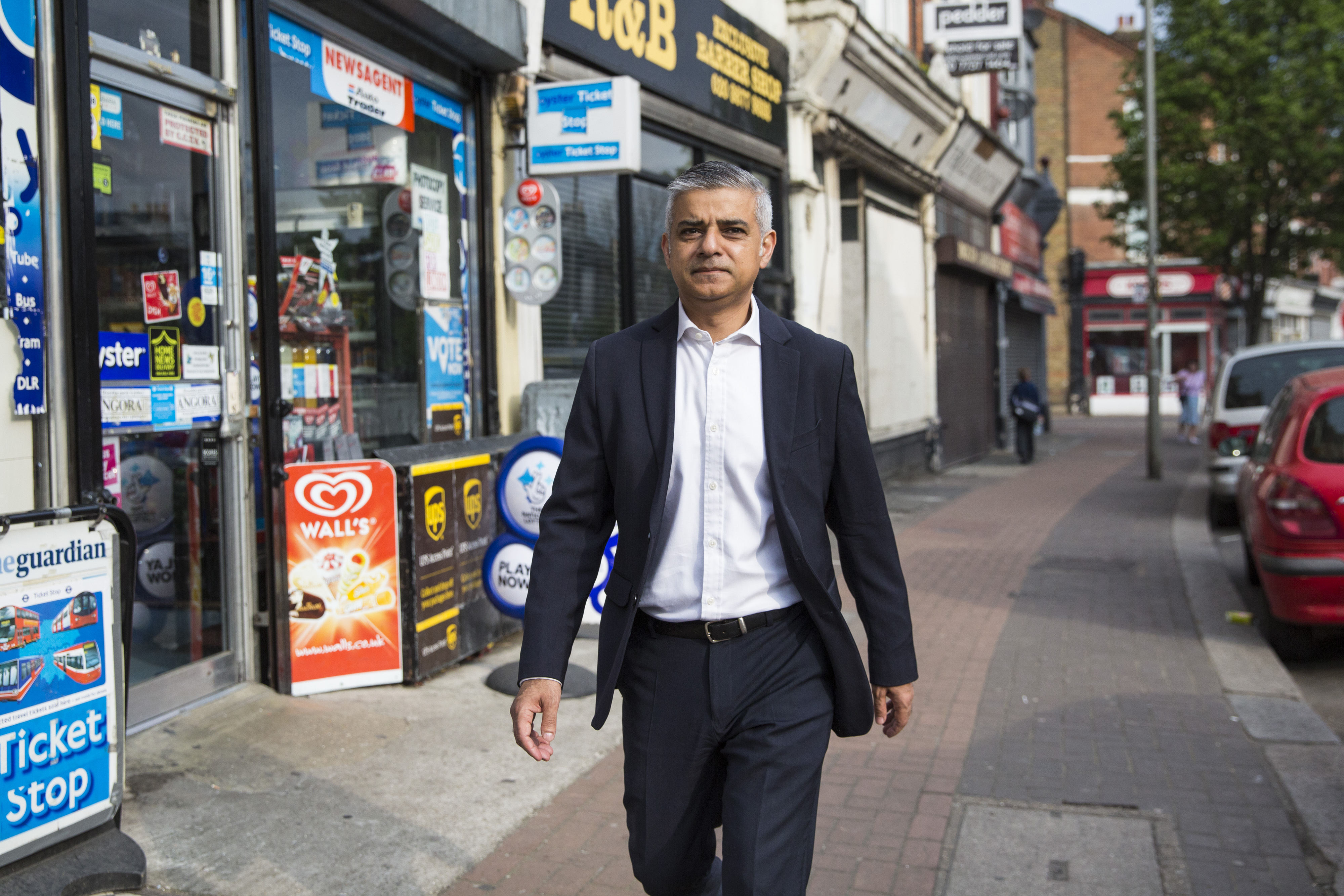 Newly-elected London Mayor Leaves Home For First Day At City Hall