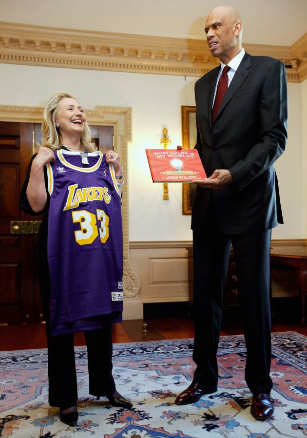 Hillary Clinton Meets With Cultural Ambassador Kareem Abdul Jabbar At State Dept.