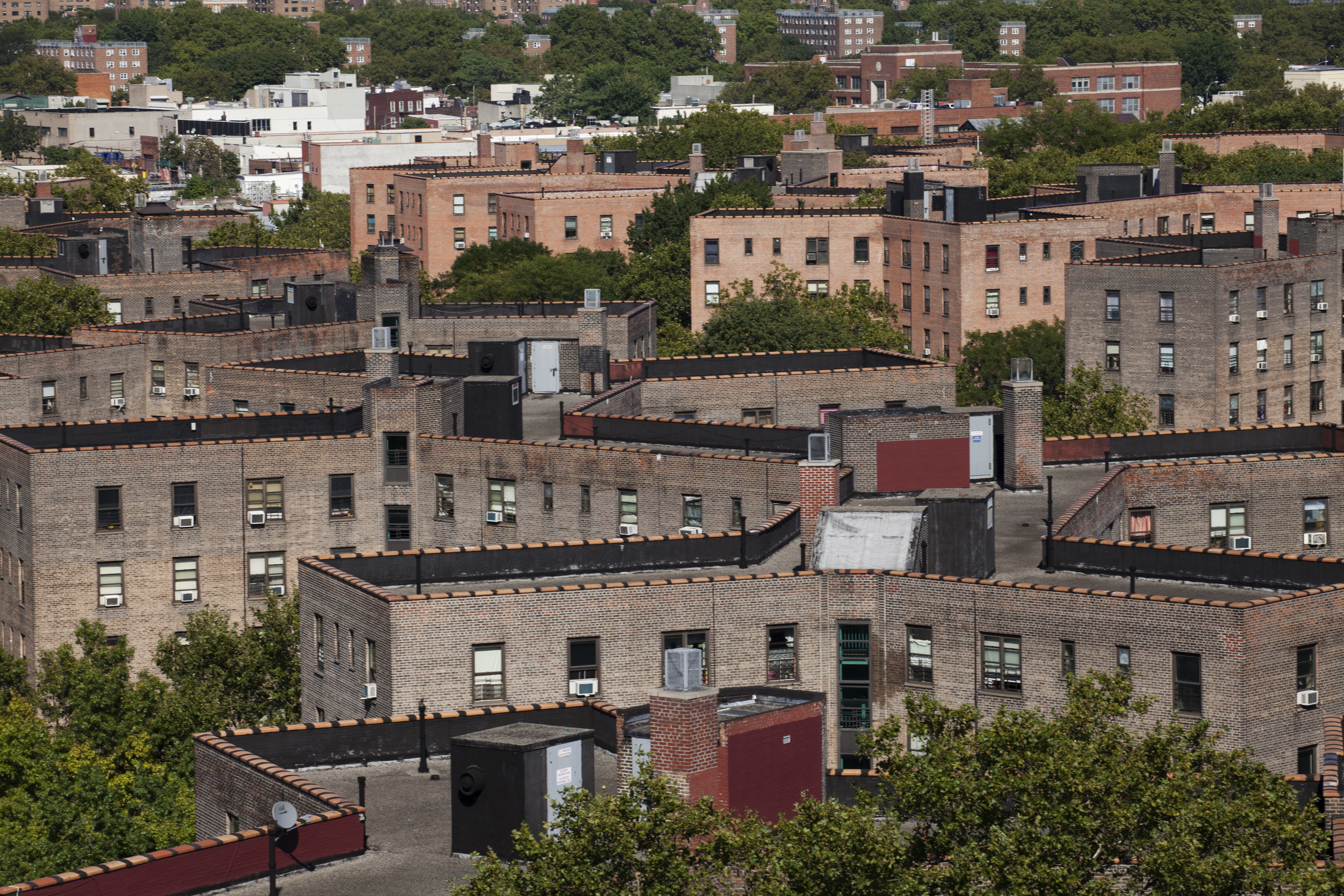 view of Queensbridge Projects from Queens Bridge