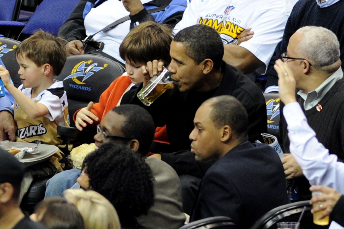 President Obama Attends NBA Game