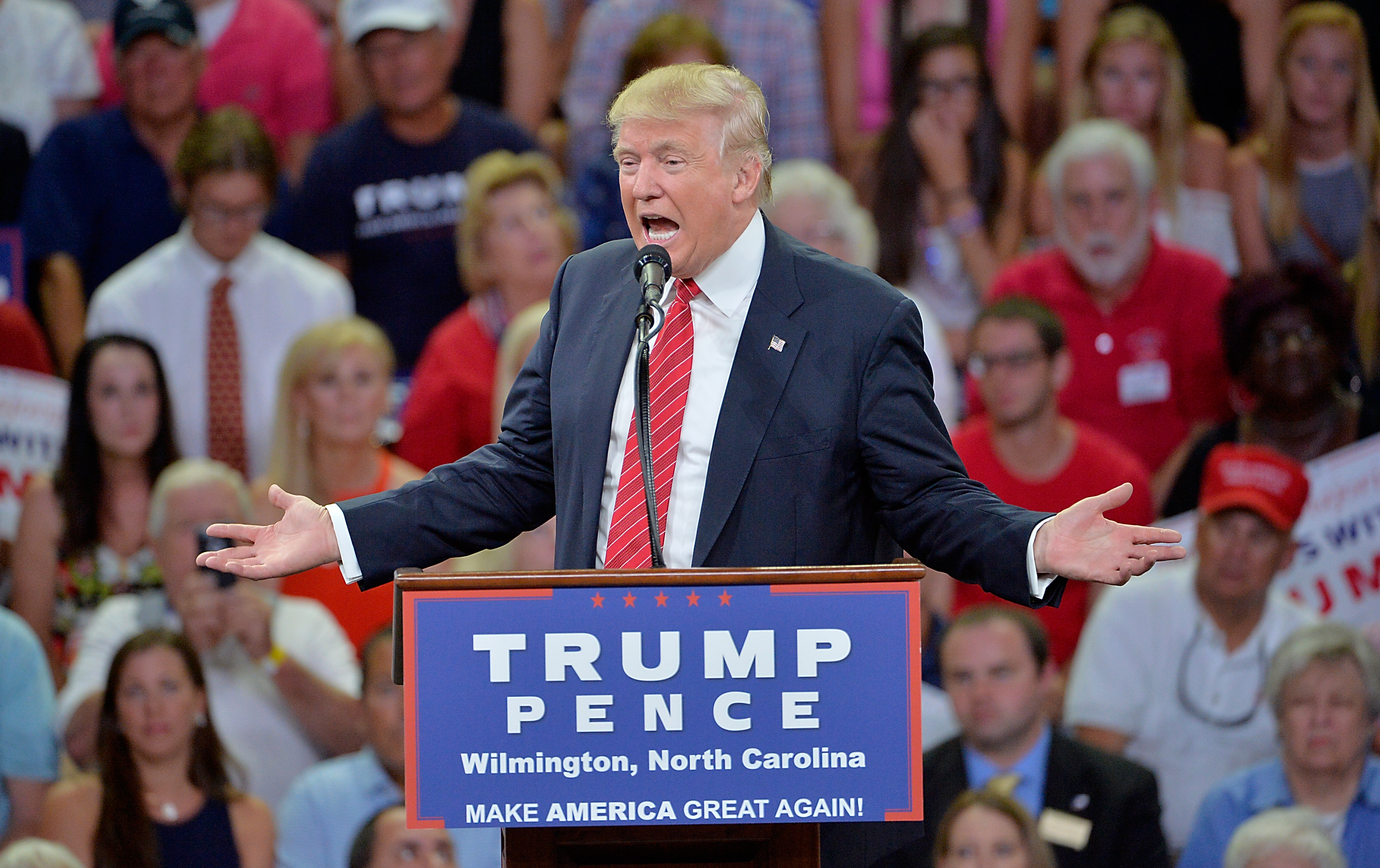 Donald Trump Holds Campaign Rally In Wilmington, NC