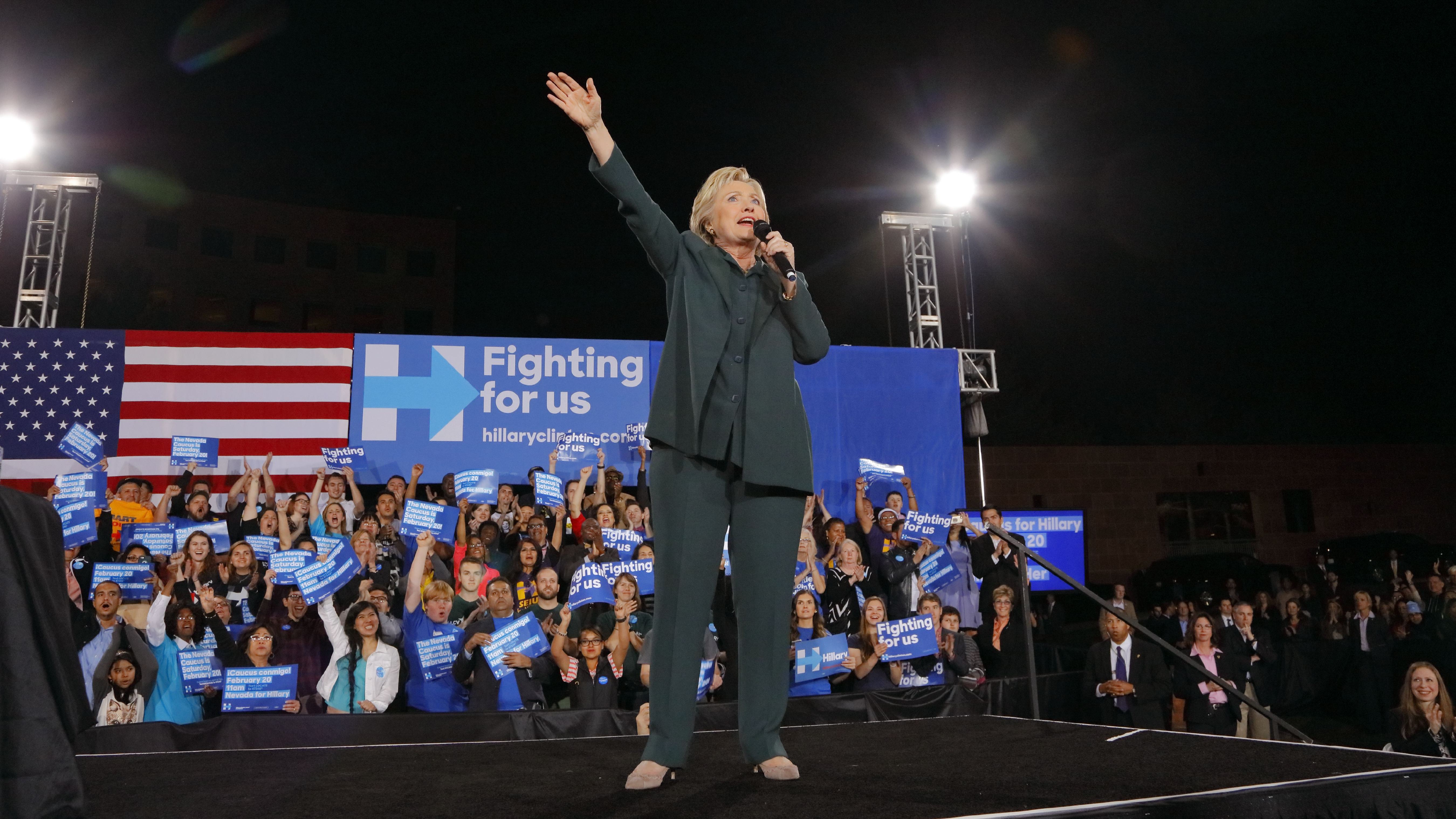 Democratic Presidential Candidate Hillary Clinton Campaigns In Las Vegas, Nevada