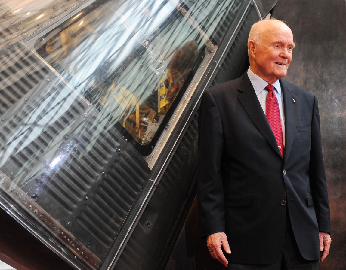 Astronauts John h. Glenn and M. Scott Carpenter.