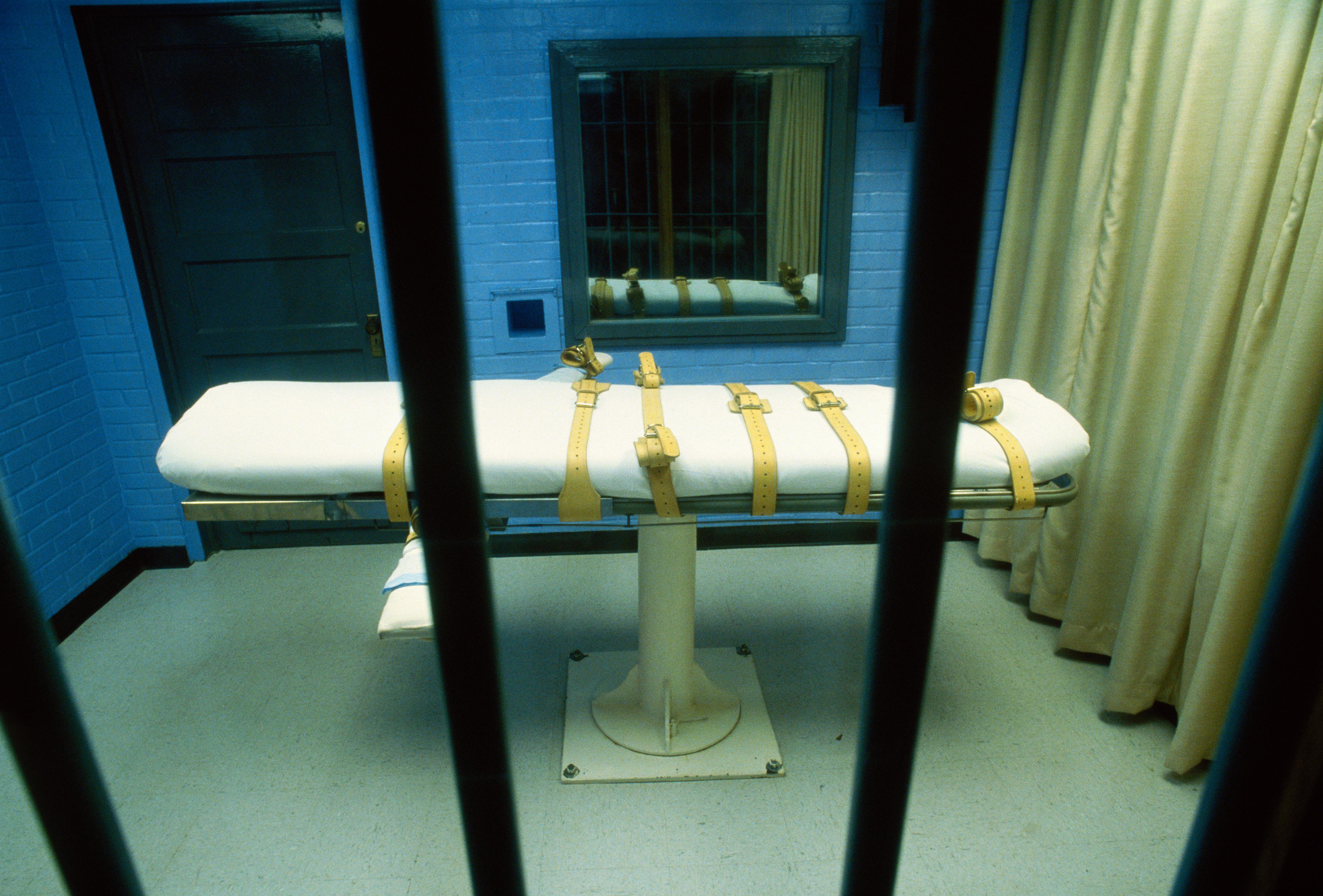 Lethal injection death chamber in prison, Huntsville, Texas, USA, Richard Moore 