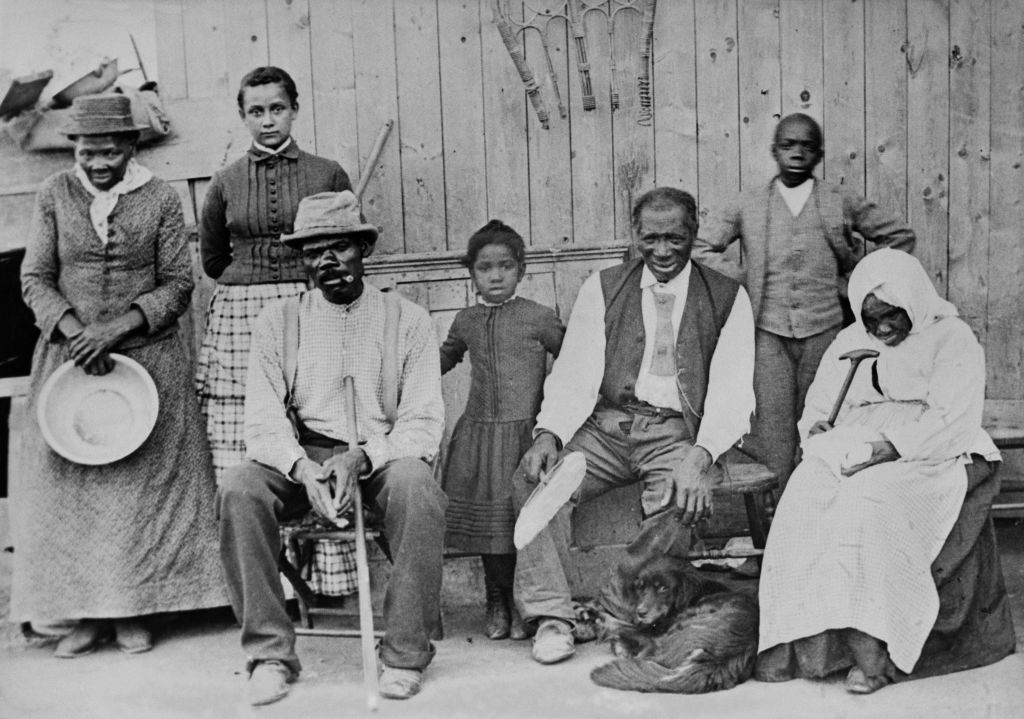 Harriet Tubman With Slaves She Helped During the Civil War