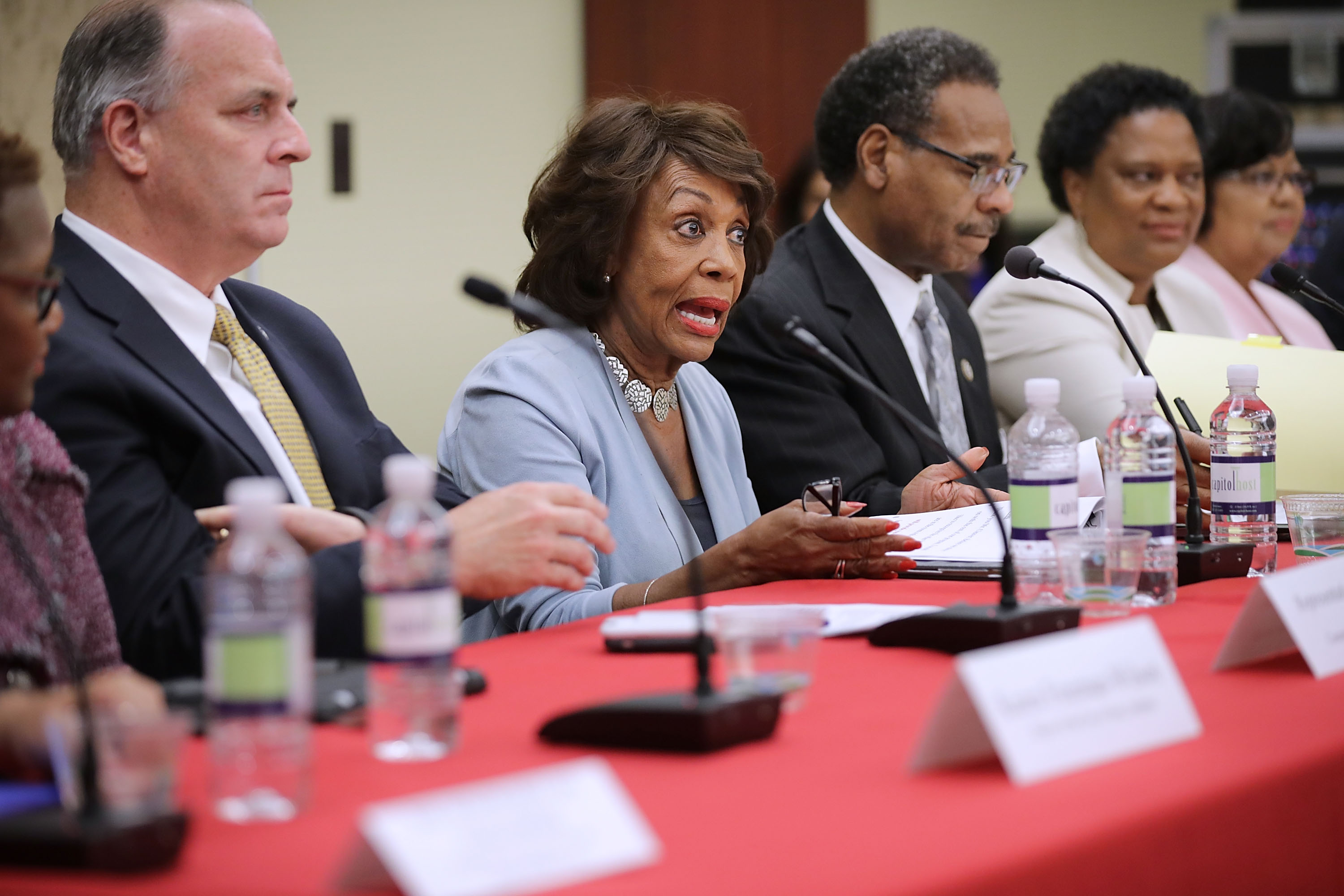 Democrats Representatives Hold News Conference On Program Cut In Trump's Budget