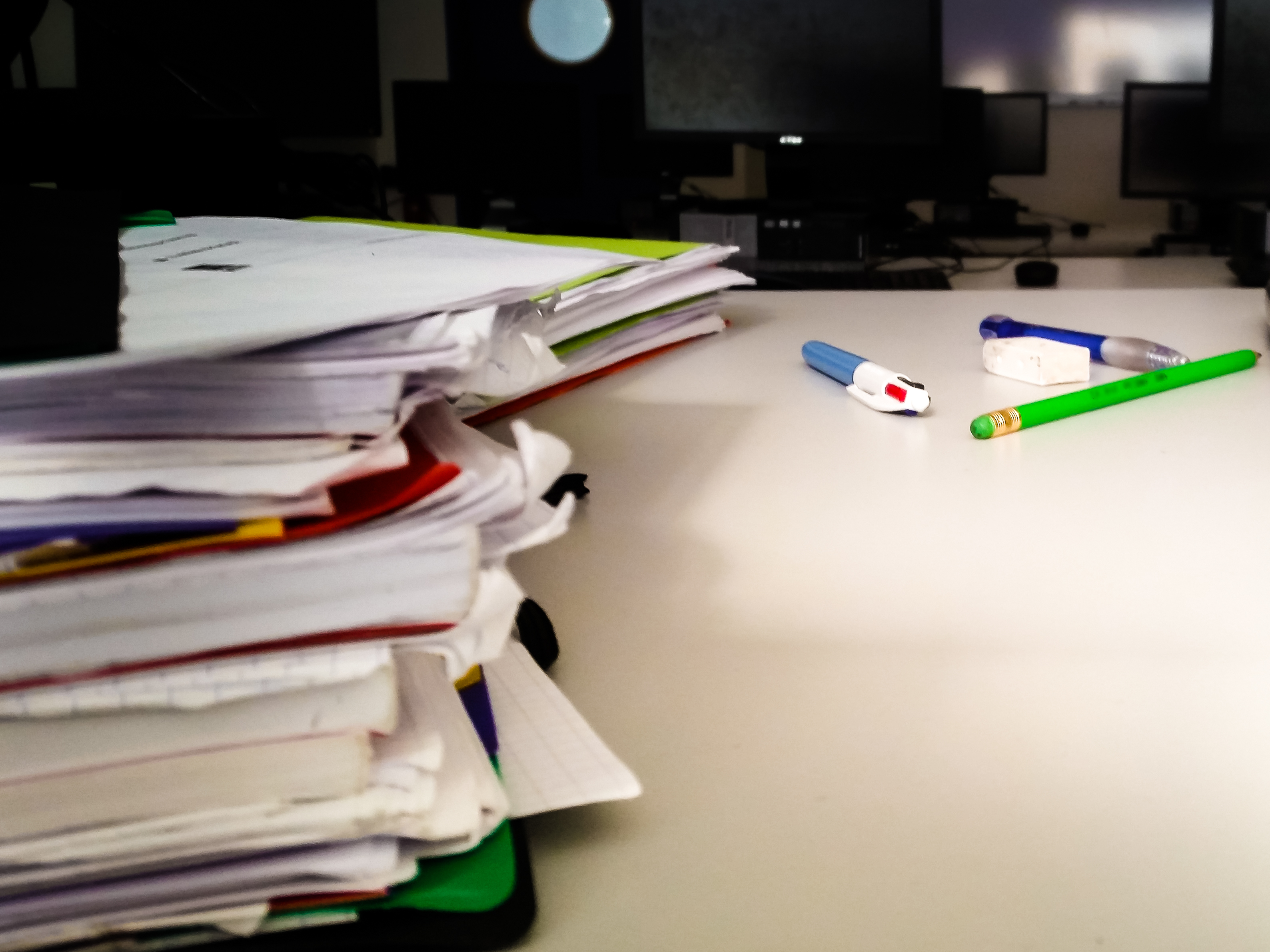 Studying in classroom