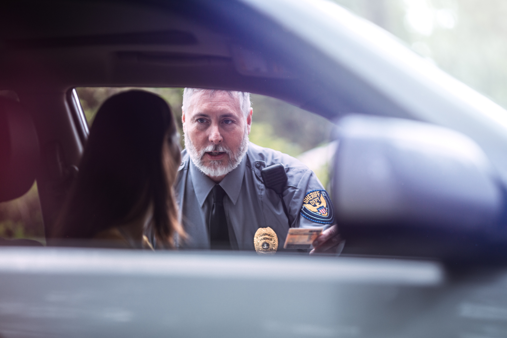 Police Officer Making Traffic Stop