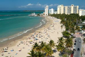 Puerto Rico, view of Isla Verde beach