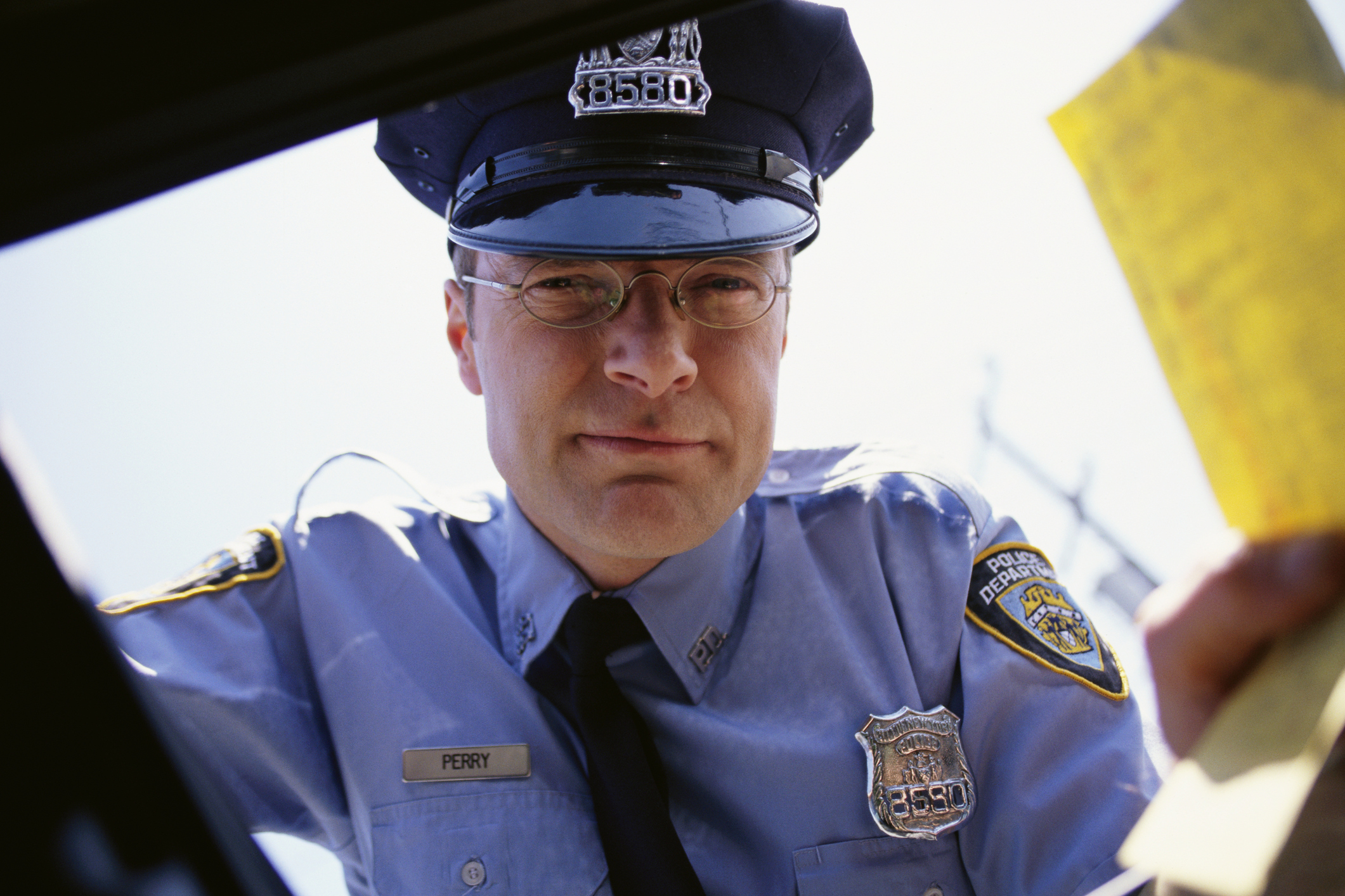 Policeman Administering Ticket