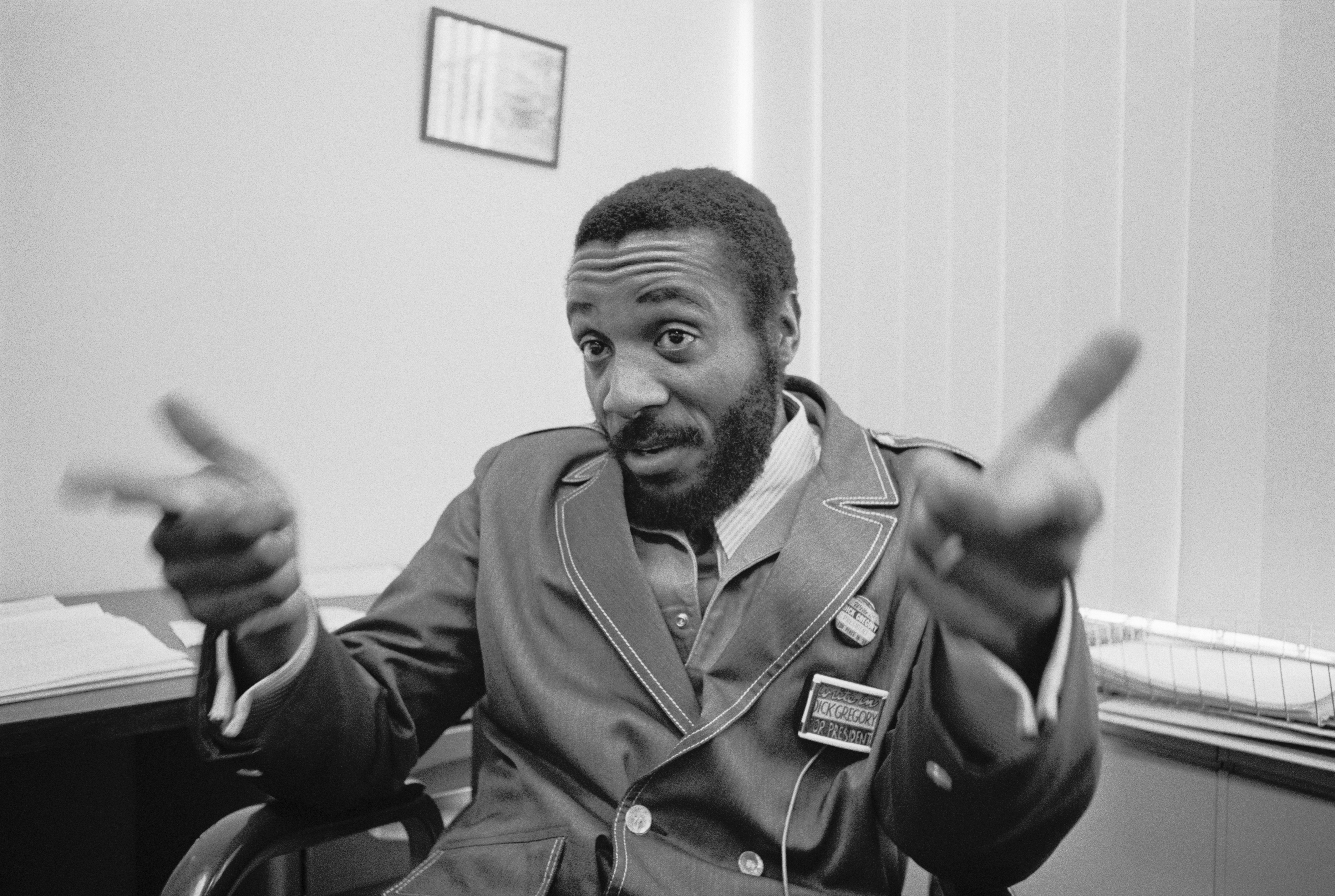 Dick Gregory Making Hand Gestures
