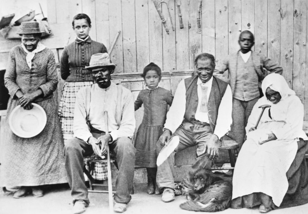 Harriet Tubman with Slaves She Helped During the Civil War