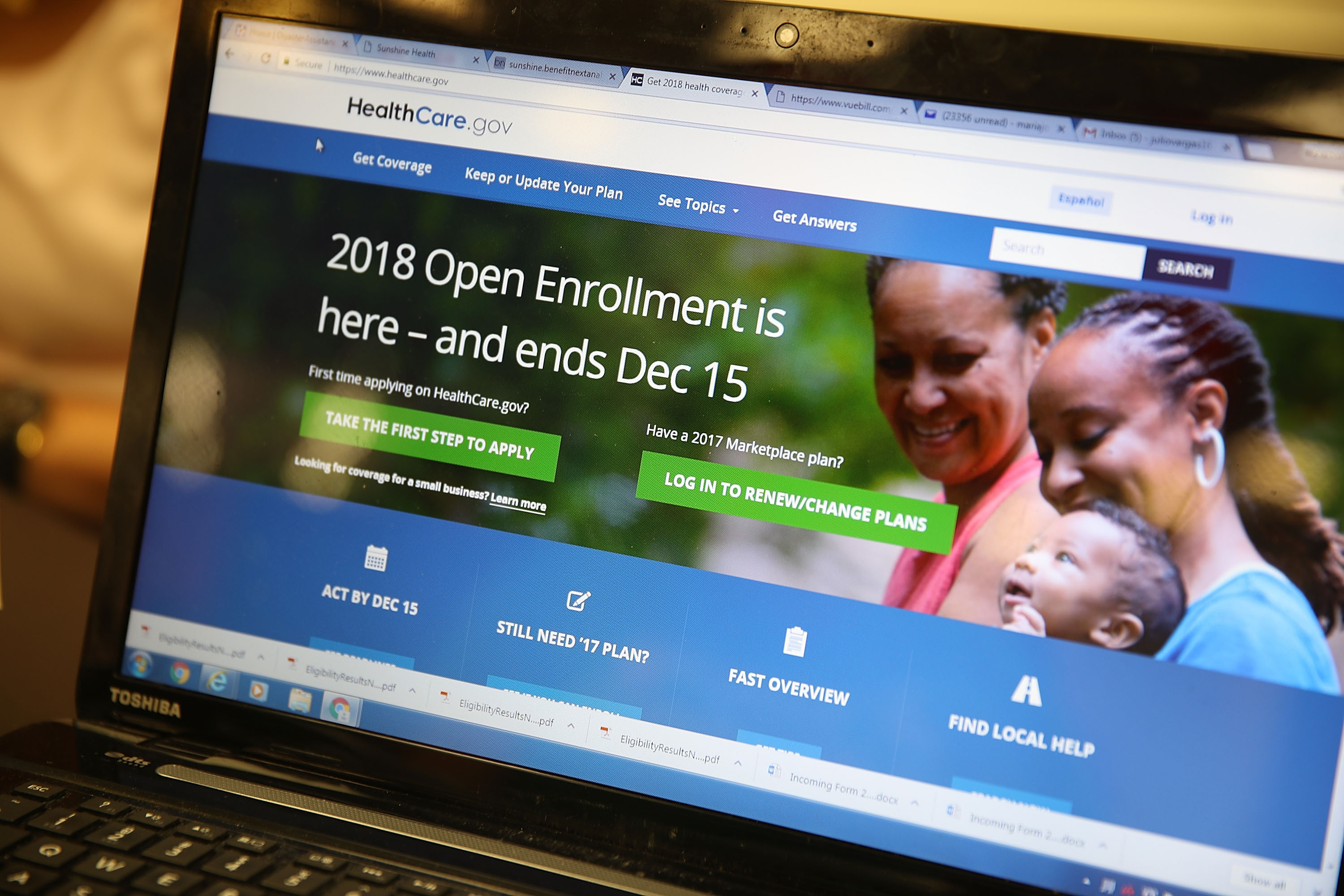 People Sign Up For Health Care Coverage Under The Affordable Care Act During First Day Of Open Enrollment