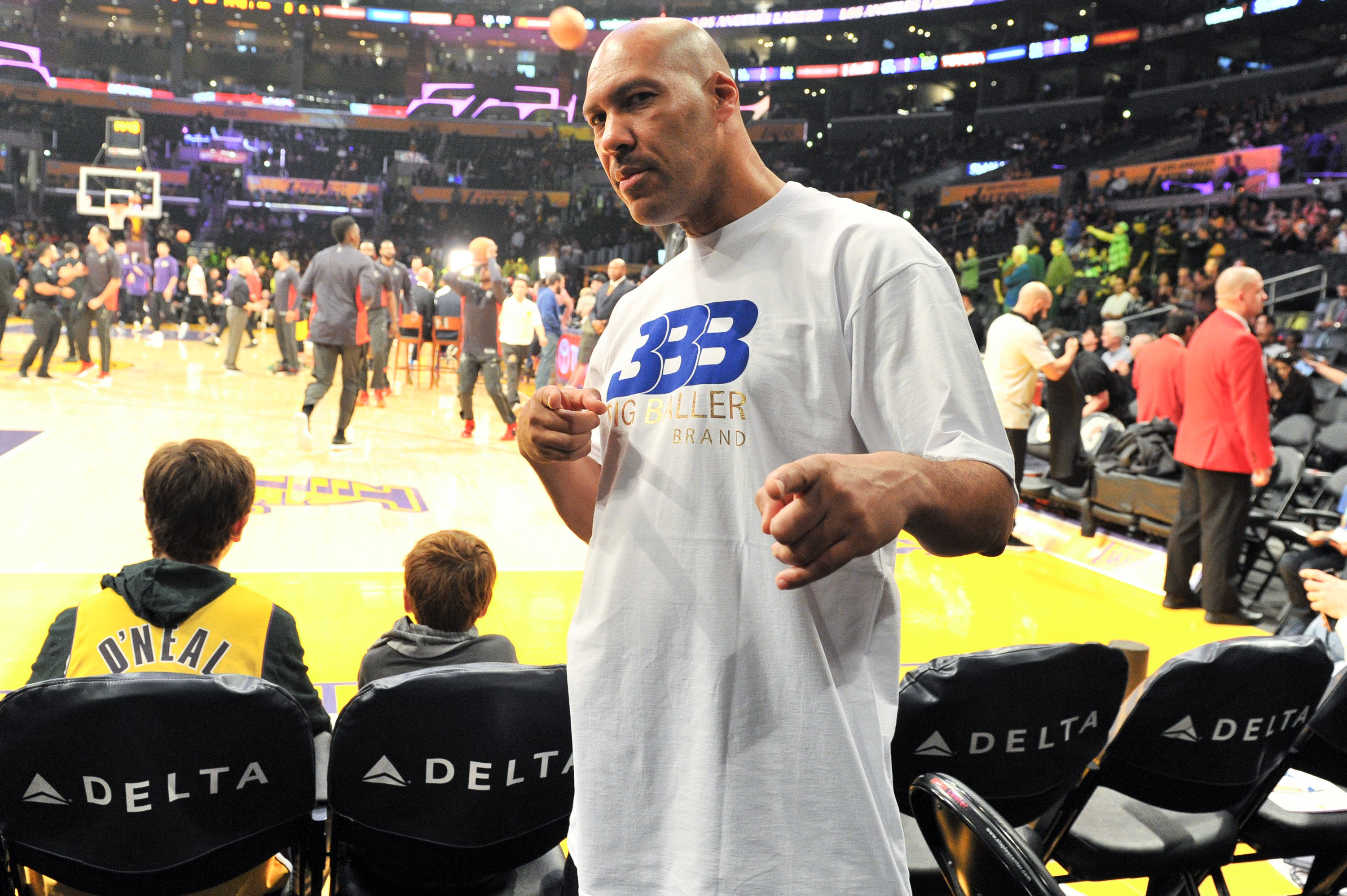 Celebrities At The Los Angeles Lakers Game