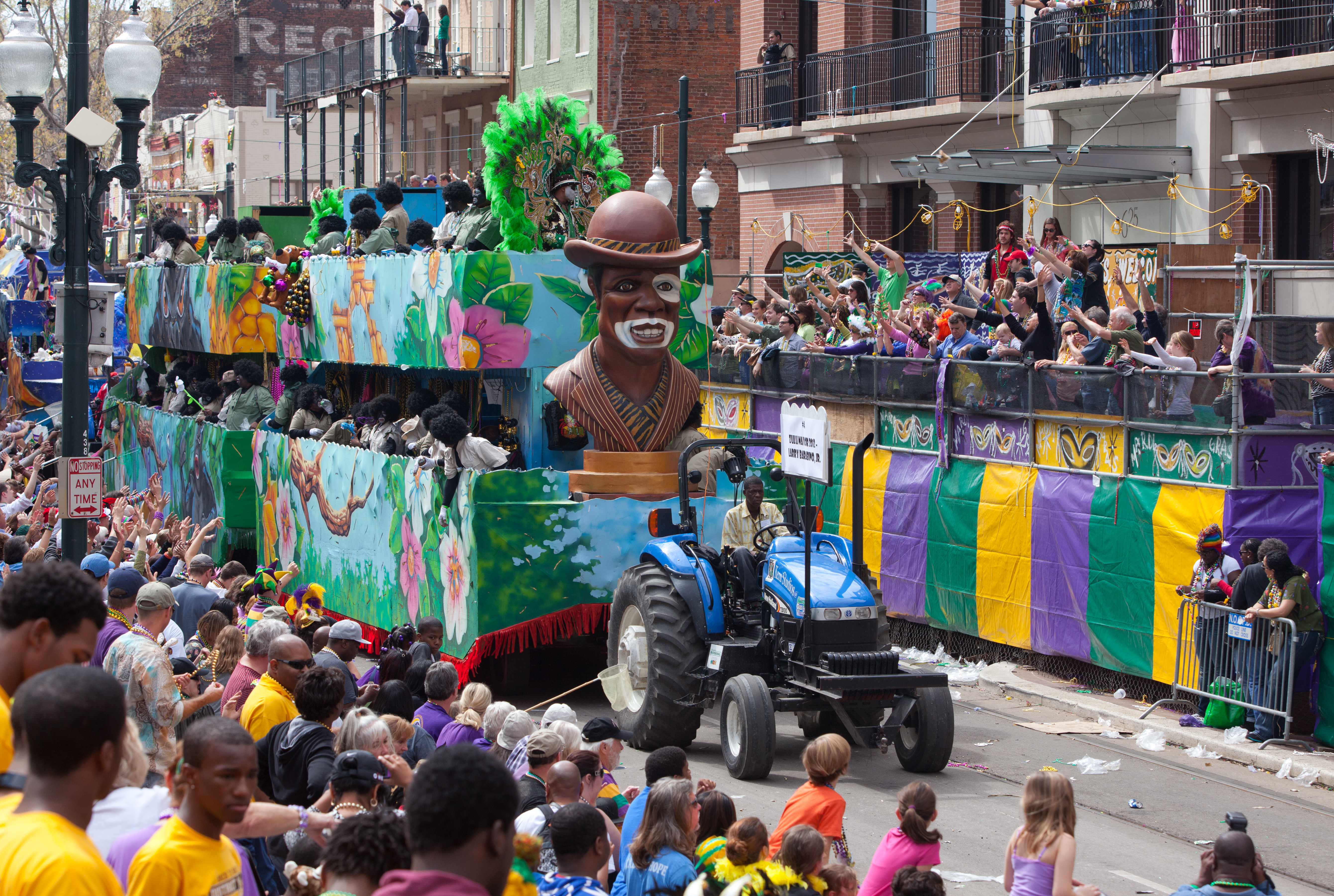 Zulu Parade on Mardi Gras Day in New Orleans