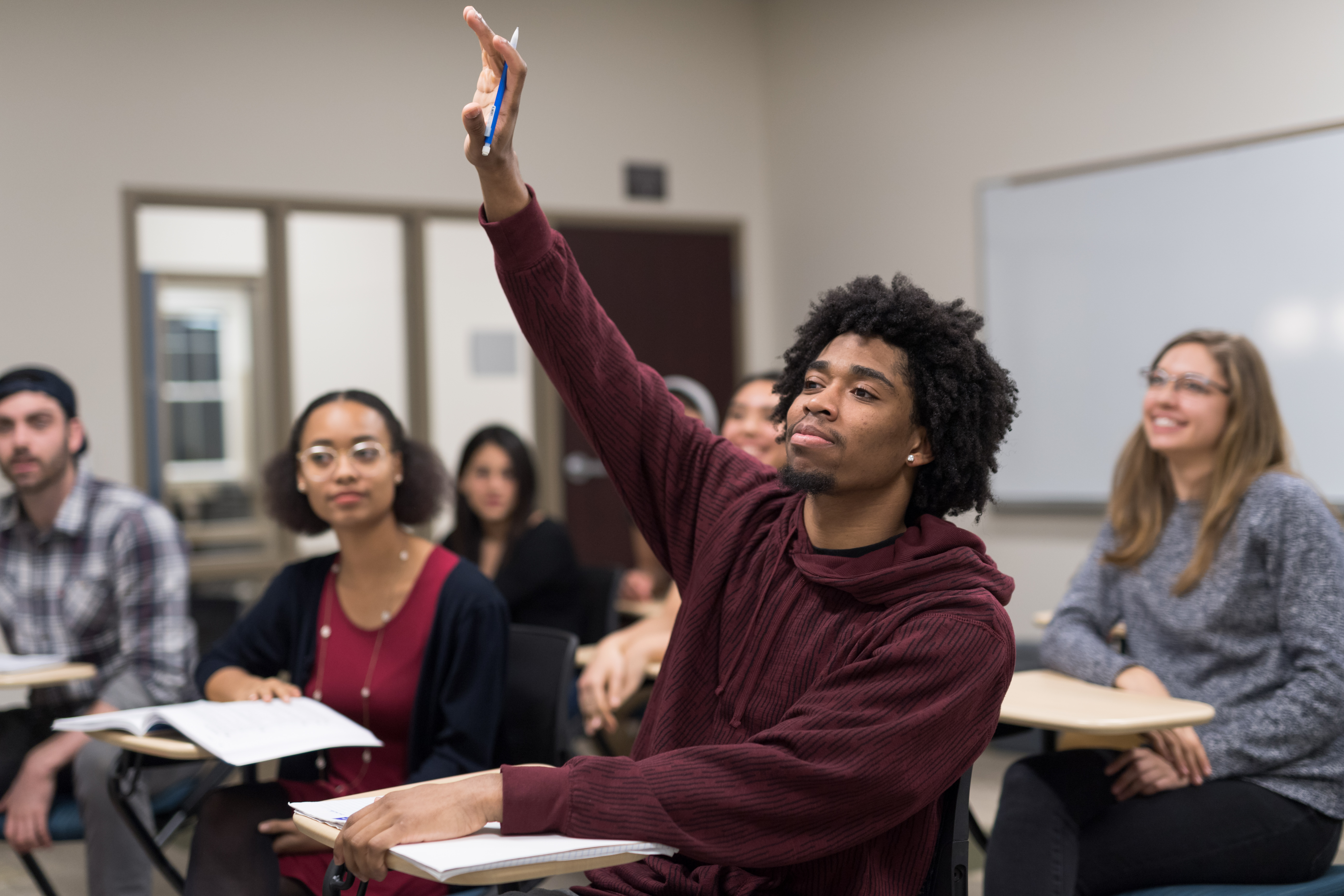 Multiethnic University Classroom