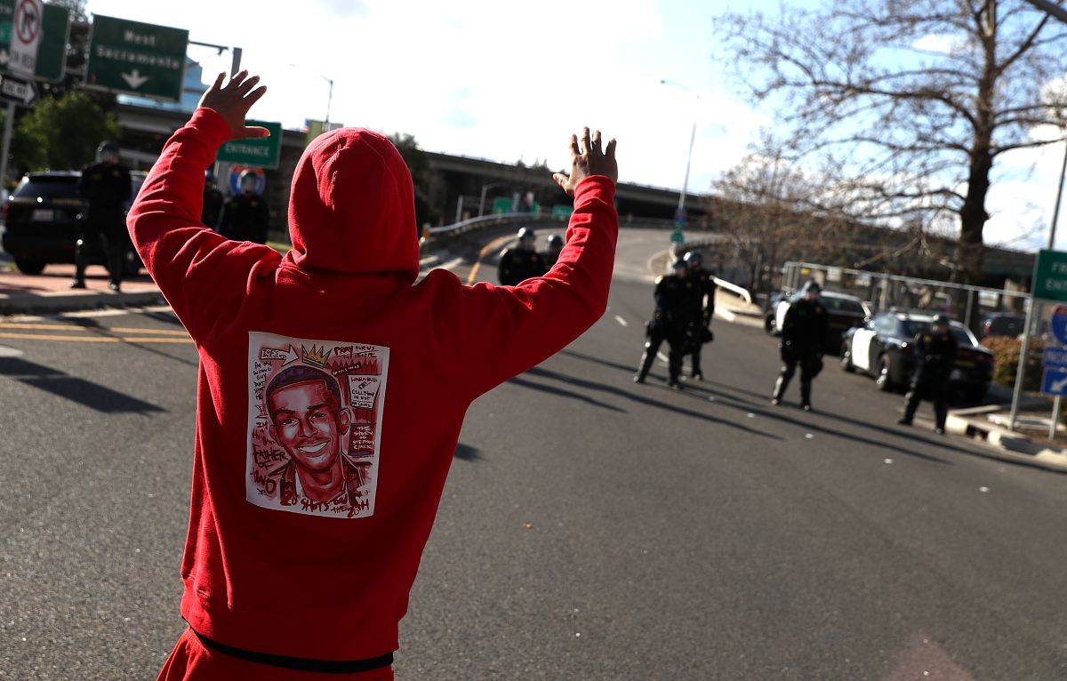 Demonstrators Protest Against Recent Sacramento Police Shooting Of Unarmed Black Man