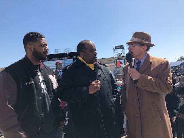 Roland Martin with Kameron Whalum and Rev. Kenneth T Whalum Jr.