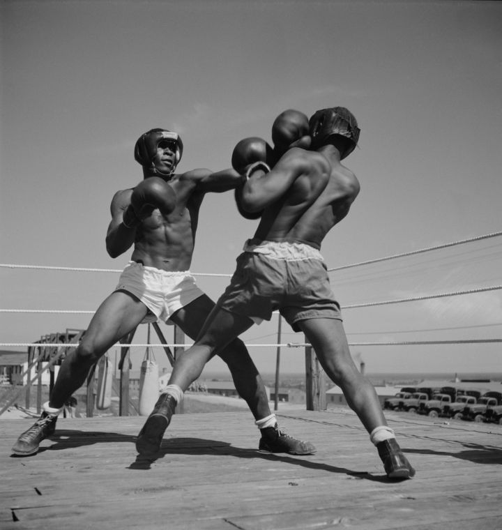 Boxing Match, Part of Physical Training Program, Air Service Command, Daniel Field