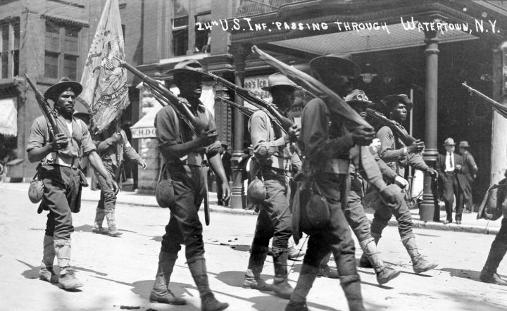 24th Us Infantry Passing Through Ny