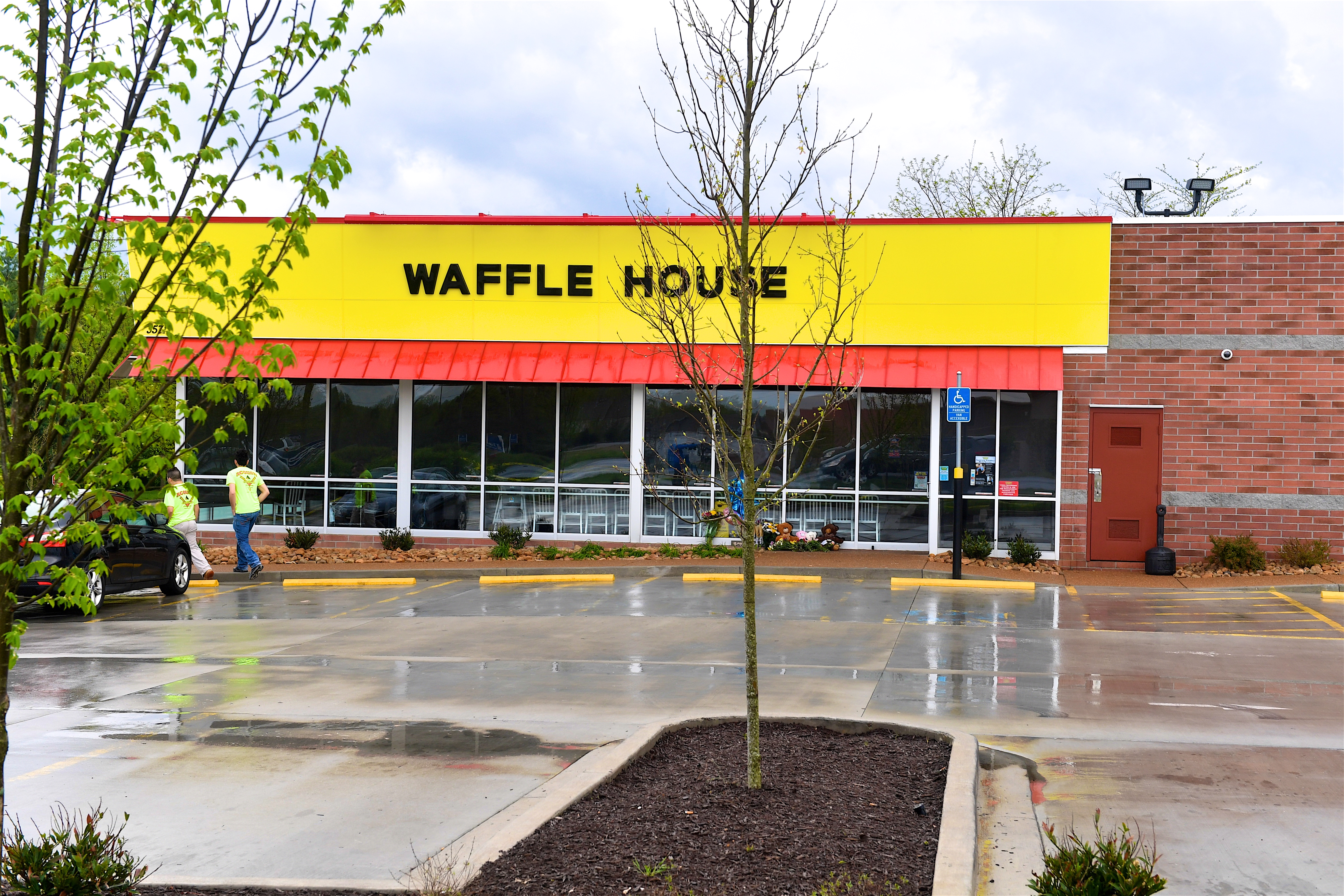 Memorial Crosses Erected At Waffle House Where Four People Were Killed By Gunman