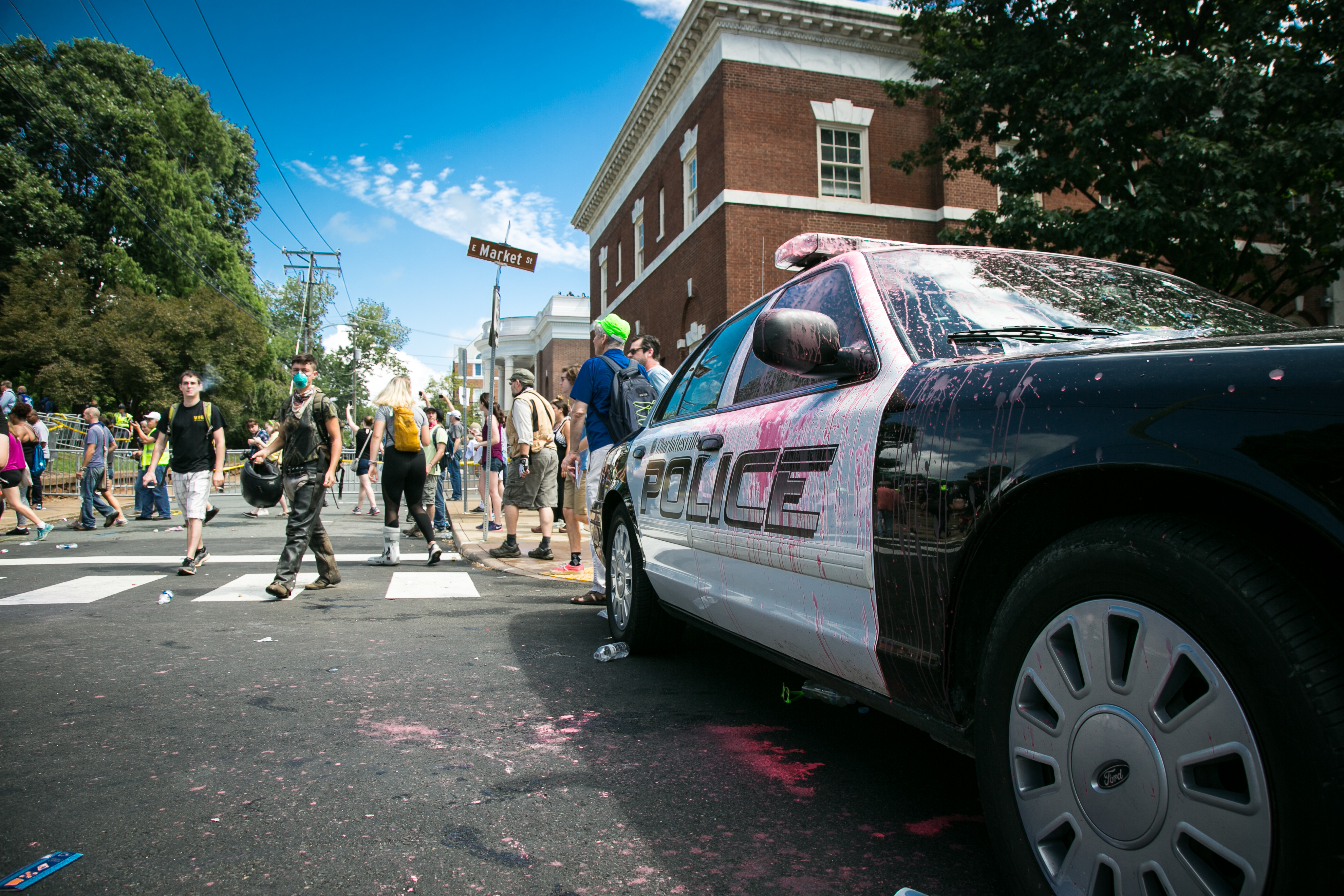 Nationalists and Counter-protesters Clashing In Charlottesville