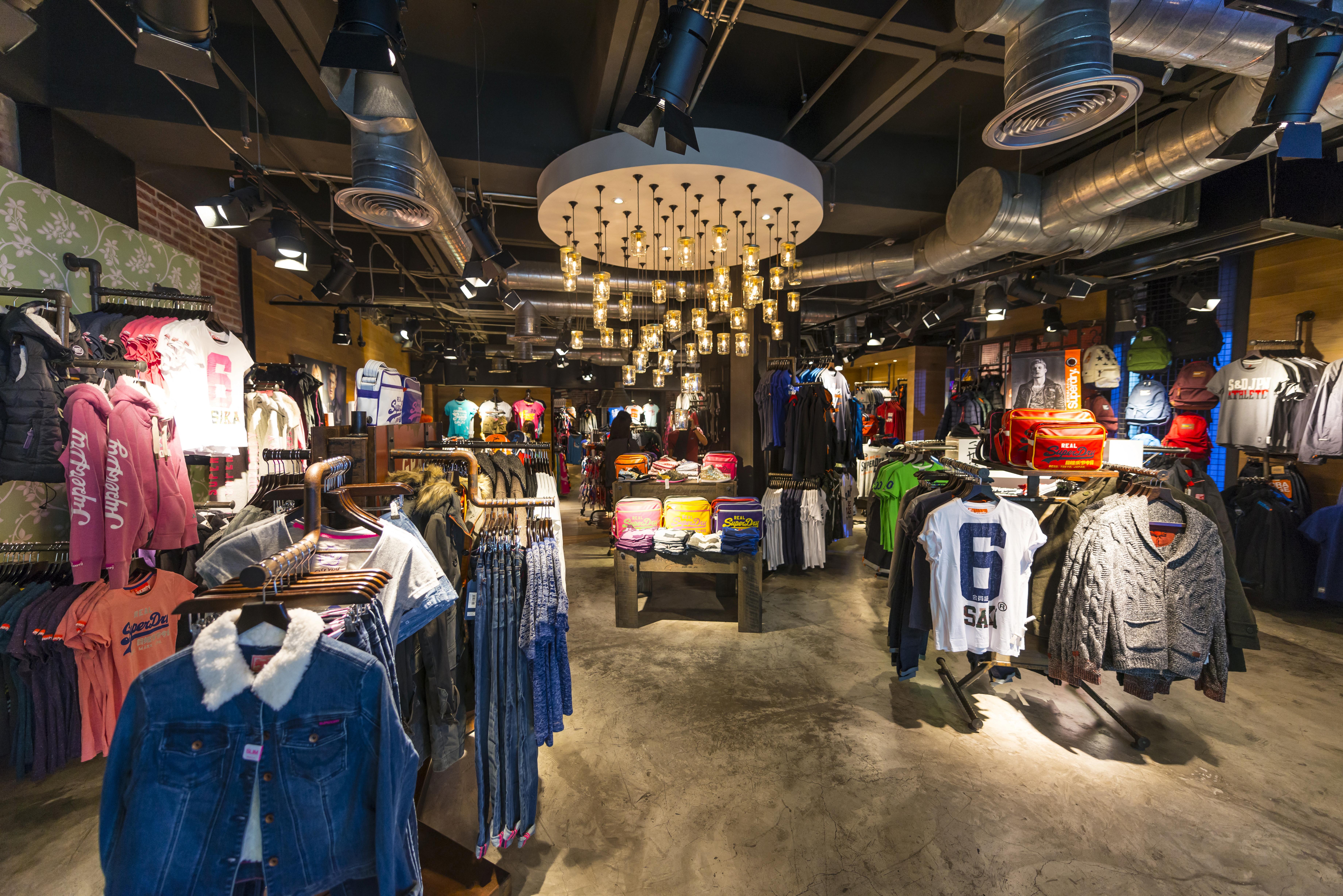 Clothes for sale in the Siam Center, modern shopping mall, Siam Square, Bangkok, Thailand