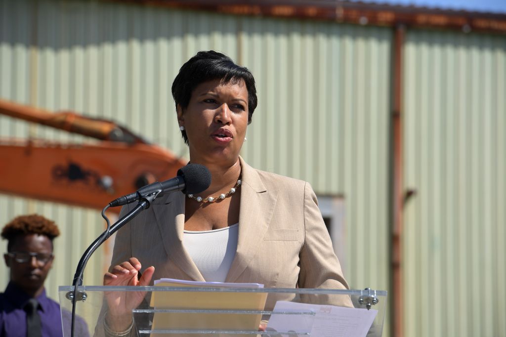 Mayor breaks ground for new soccer stadium at Buzzards Point
