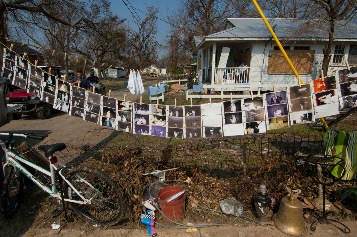 The aftermath of Hurricane Katrina.