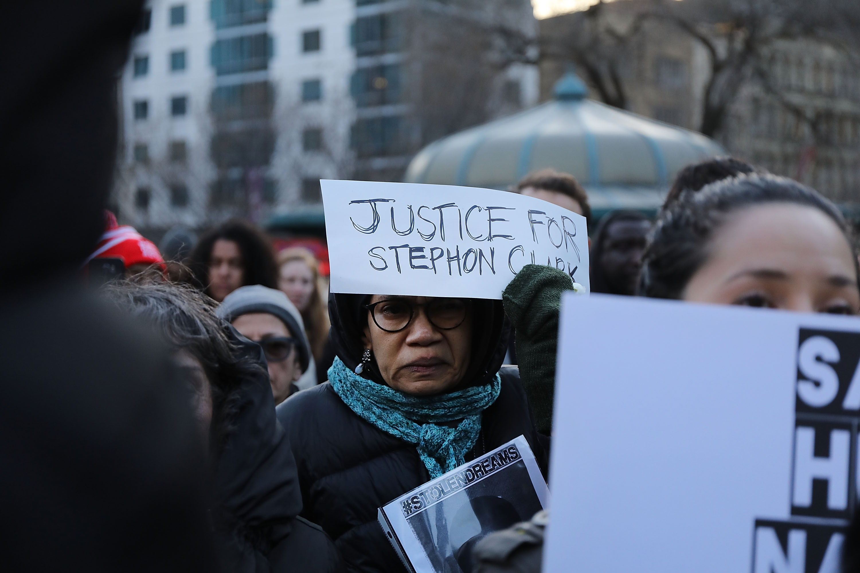 Vigil And Rally Held For Stephon Clark In NYC On 50th Anniversary Of MLK's Assassination