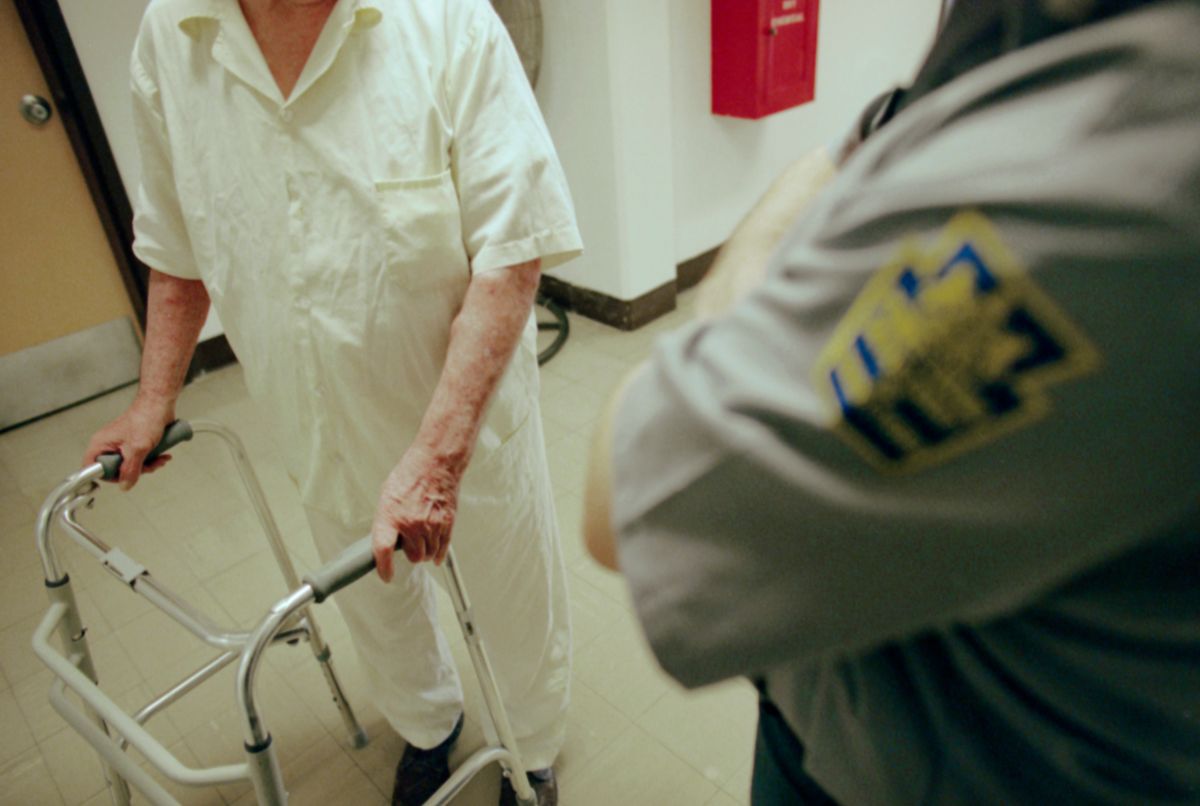 Inmate Using a Walker