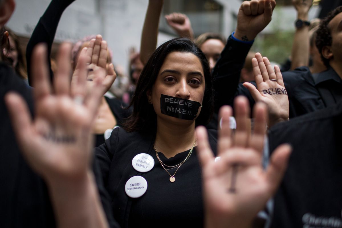 Protesters Demonstrate Against Supreme Court Nominee Brett Kavanaugh On Day Of Hearing With His Accuser Dr. Christine Blasey Ford