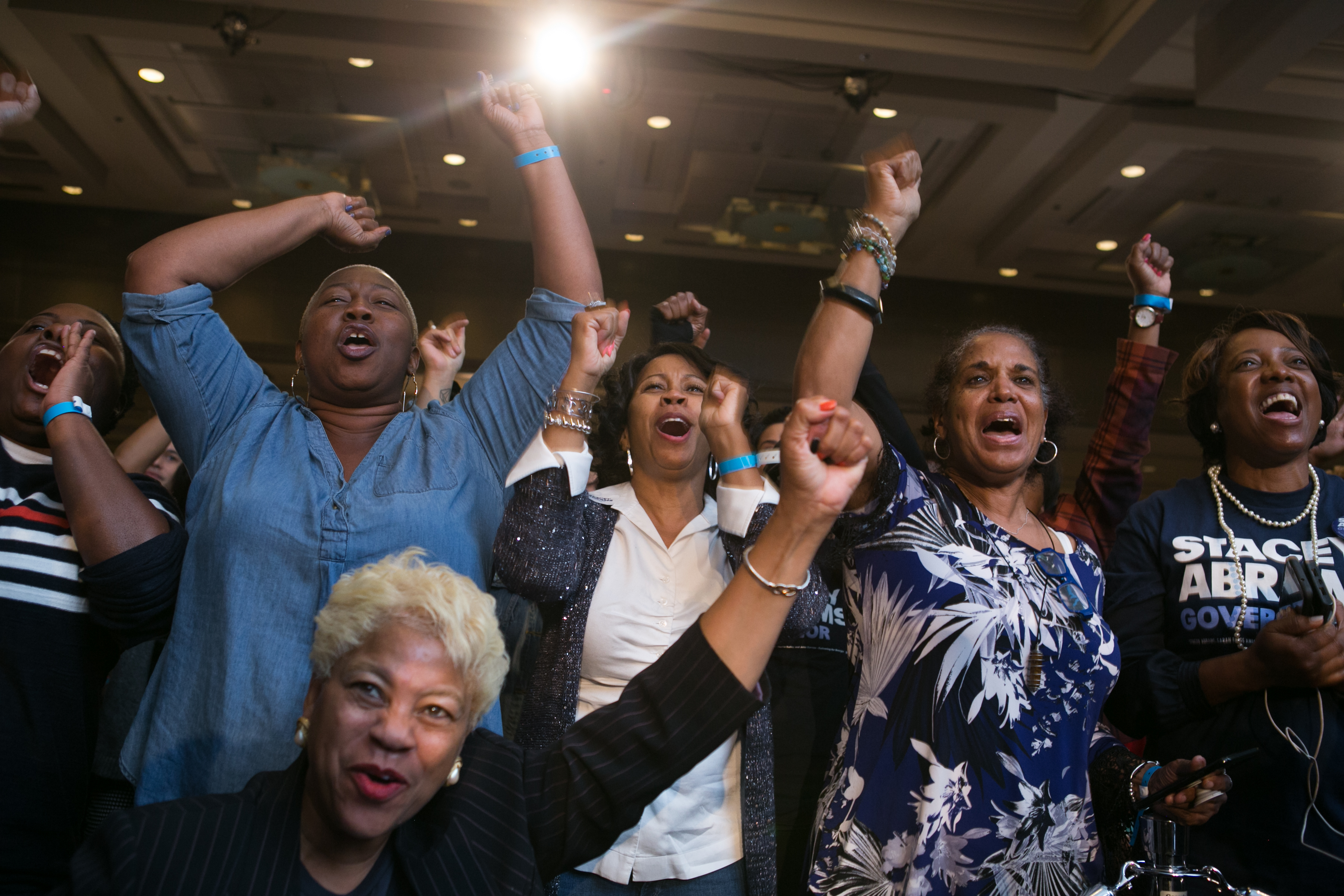 Georgia Democratic Gubernatorial Candidate Stacey Abrams Holds Election Night Event In Atlanta