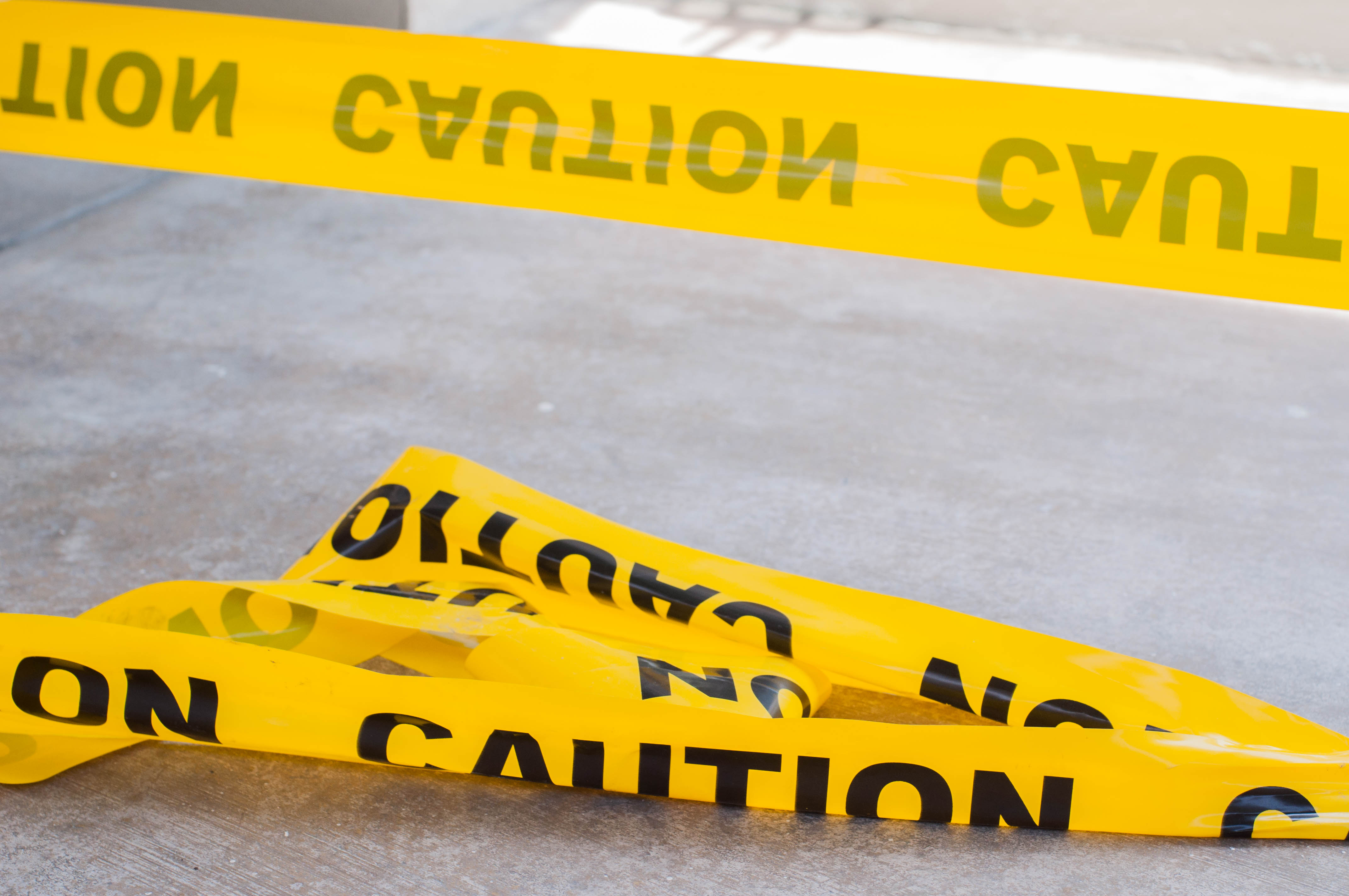 Yellow caution tape
