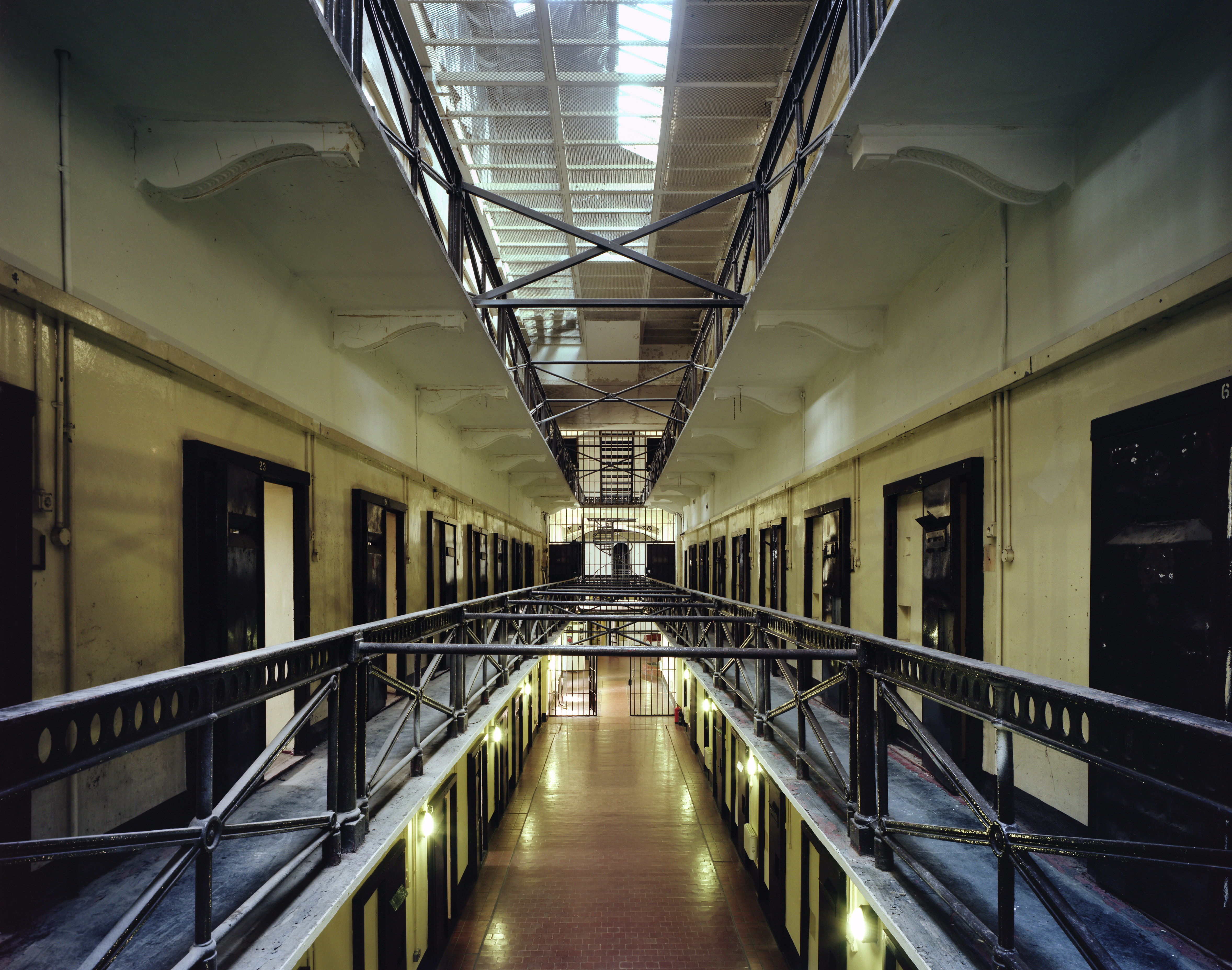 Crumlin Road prison, closed in 1996, now a museum in Belfast, Northern Ireland. Designed by Sir Charles Lanyon, built between 1843 and 1845 one of the most advanced prisons of its day