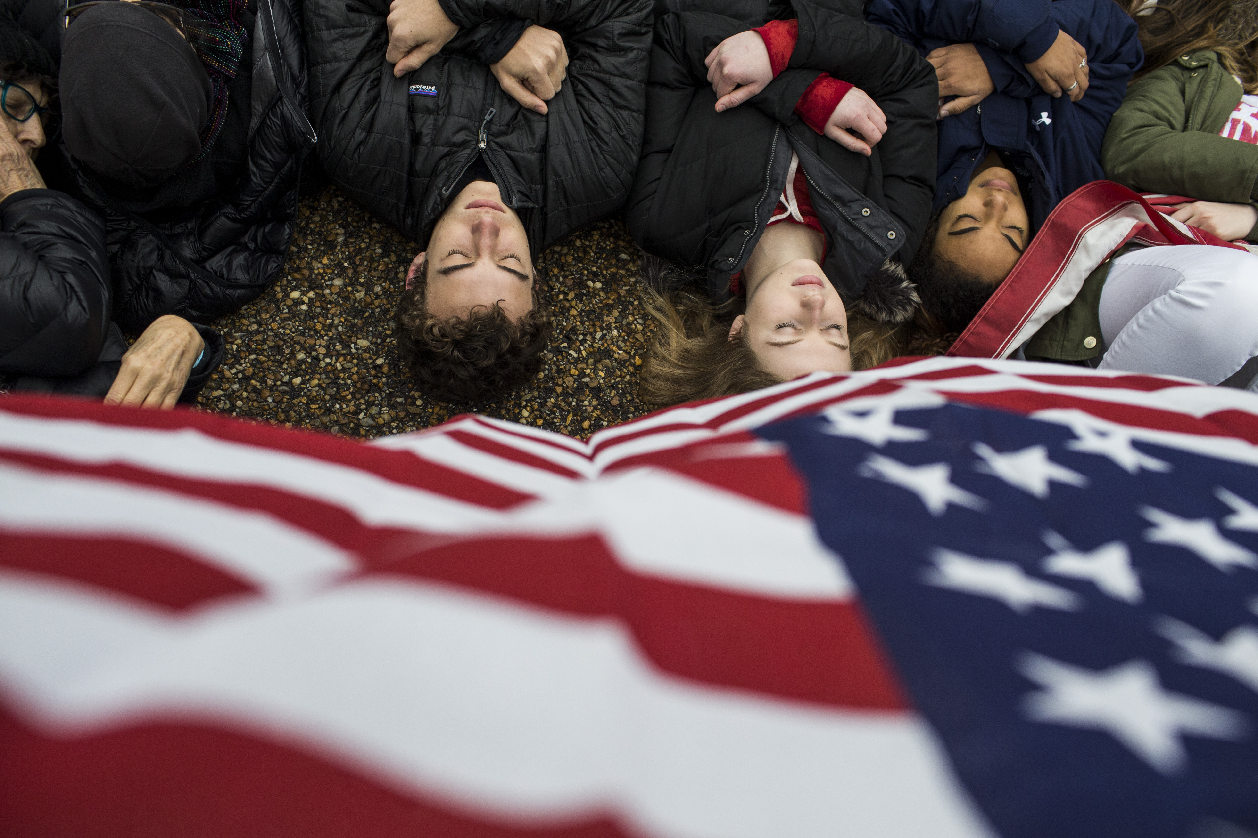 Teens for gun reform protest at the White House