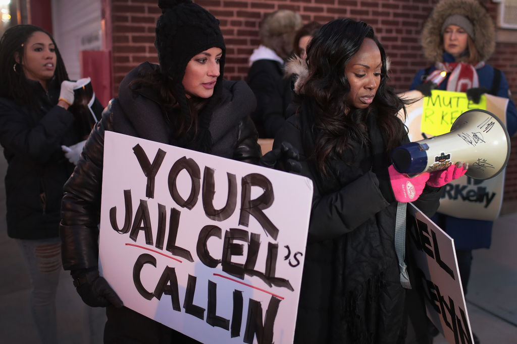 Protestors Rally In Support Of Sex Abuse Survivors At R Kelly's Chicago Studios