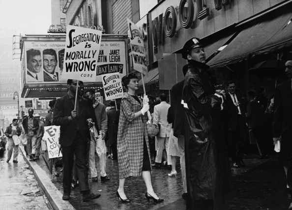 Anti Segregation In The Southern Stores March At Broadway In New York